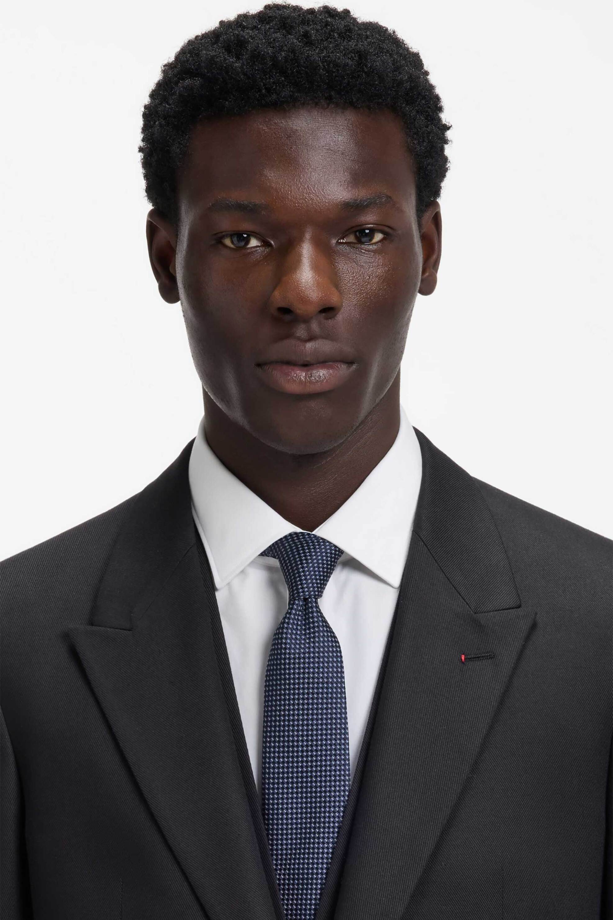 Hugo Boss Ανδρική Μεταξωτή Γραβάτα με Jacquard Σχέδιο - 50557315 Μπλε