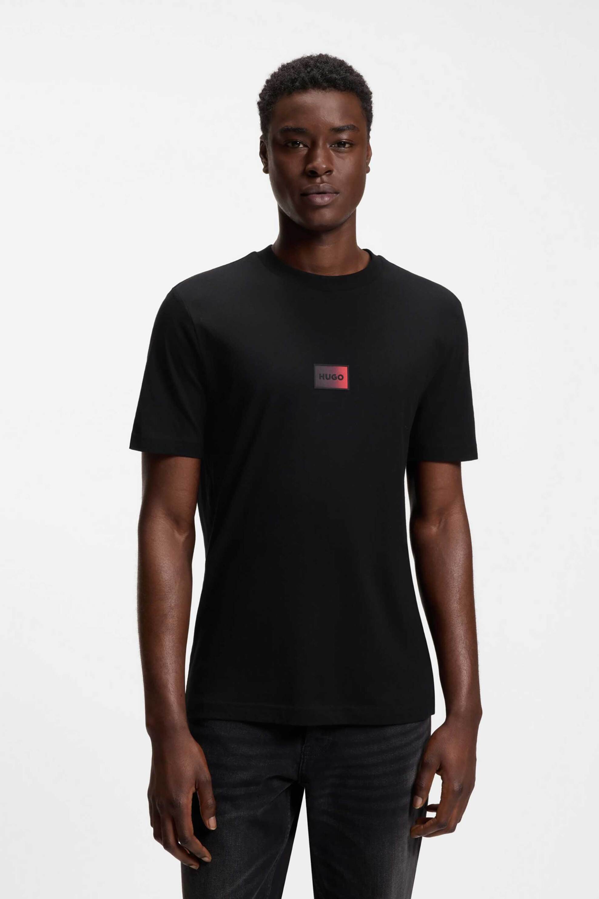 Hugo Boss ανδρικό T-shirt με logo print Regular Fit "Danotie" - 50553124 Μαύρο