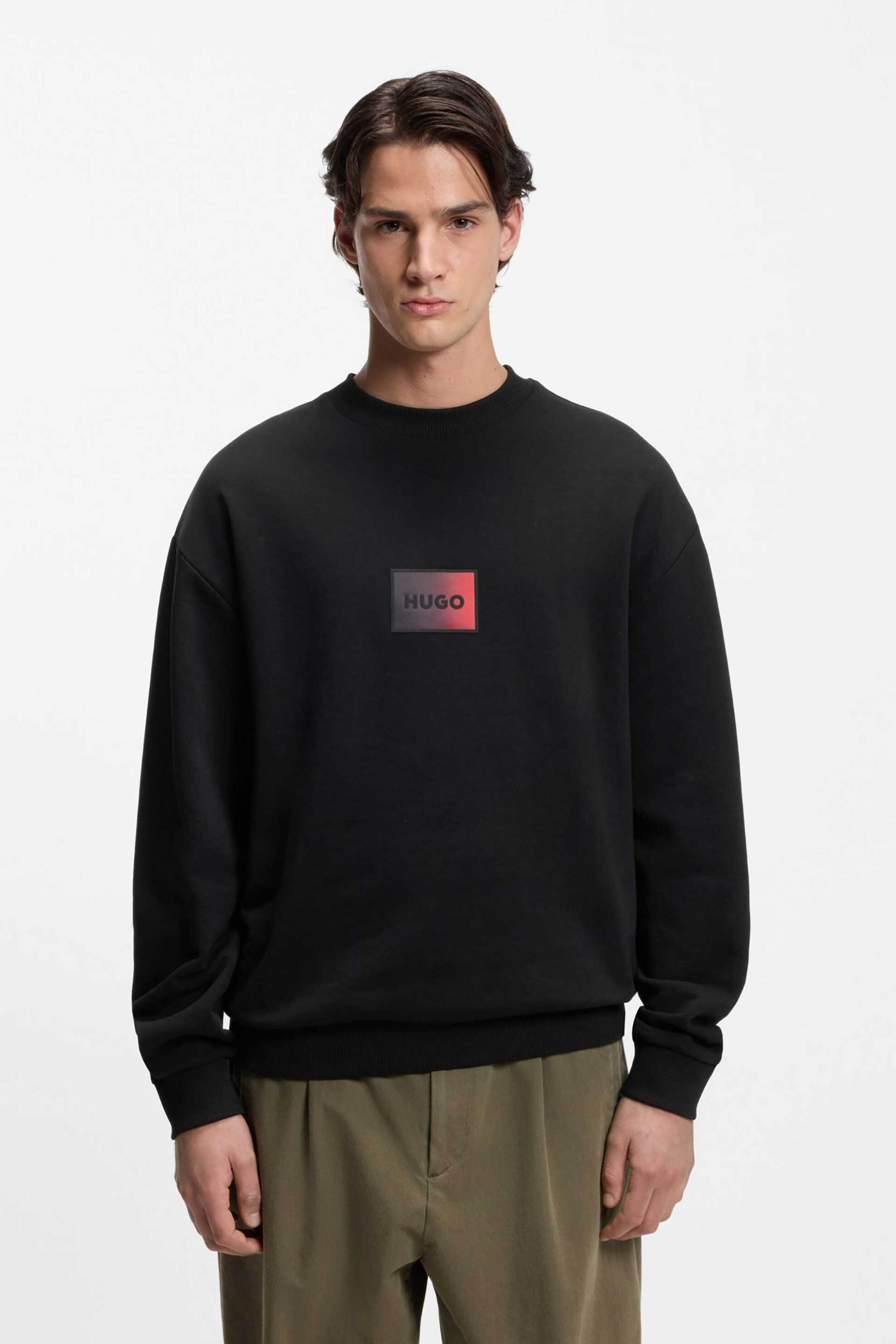 Hugo Boss ανδρική μπλούζα φούτερ Relaxed Fit "Danotop" - 50553134 Μαύρο