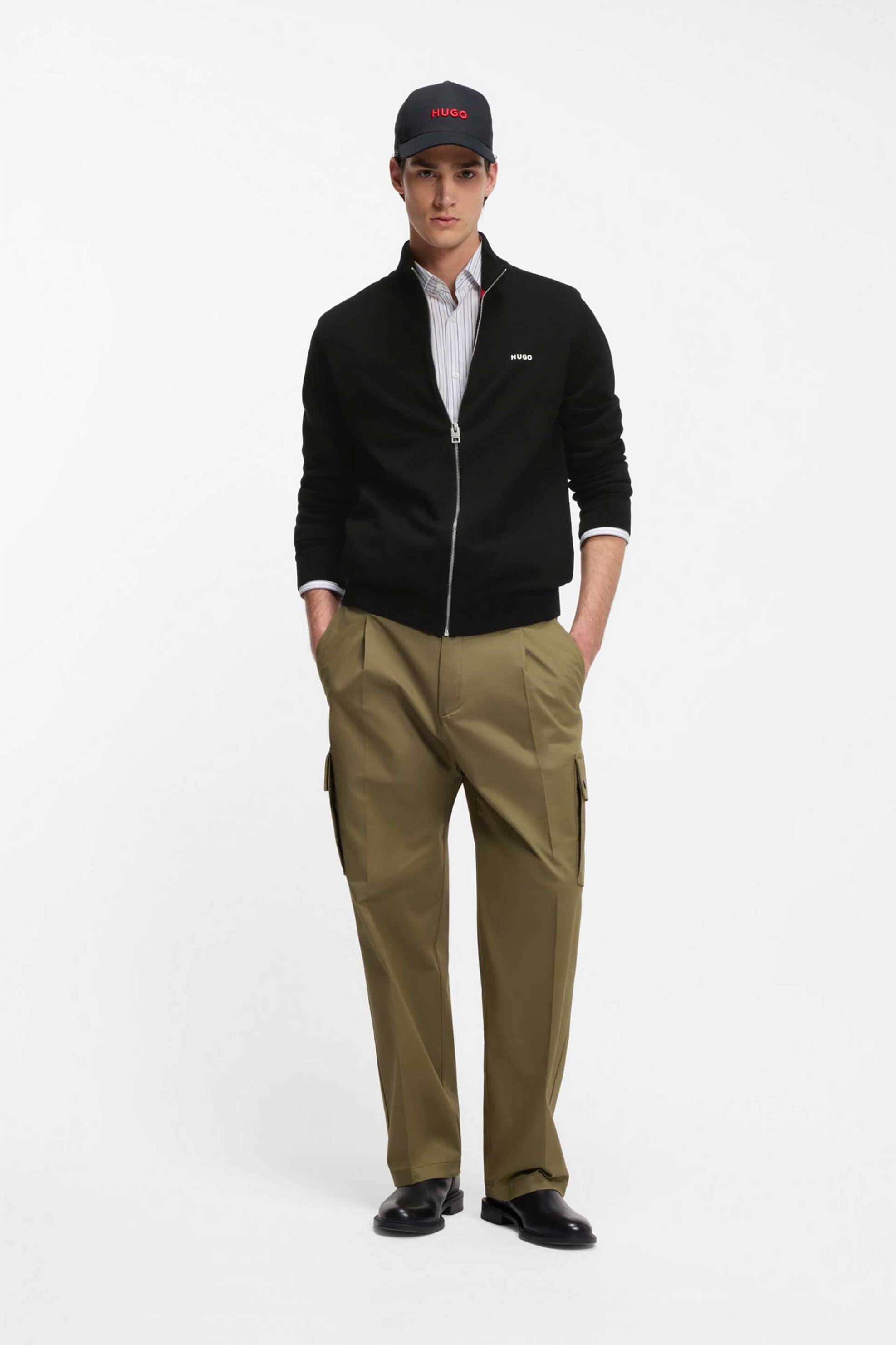 Hugo Boss ανδρική πλεκτή ζακέτα "San Jacomo-C" - 50553606 Μαύρο φωτογραφία