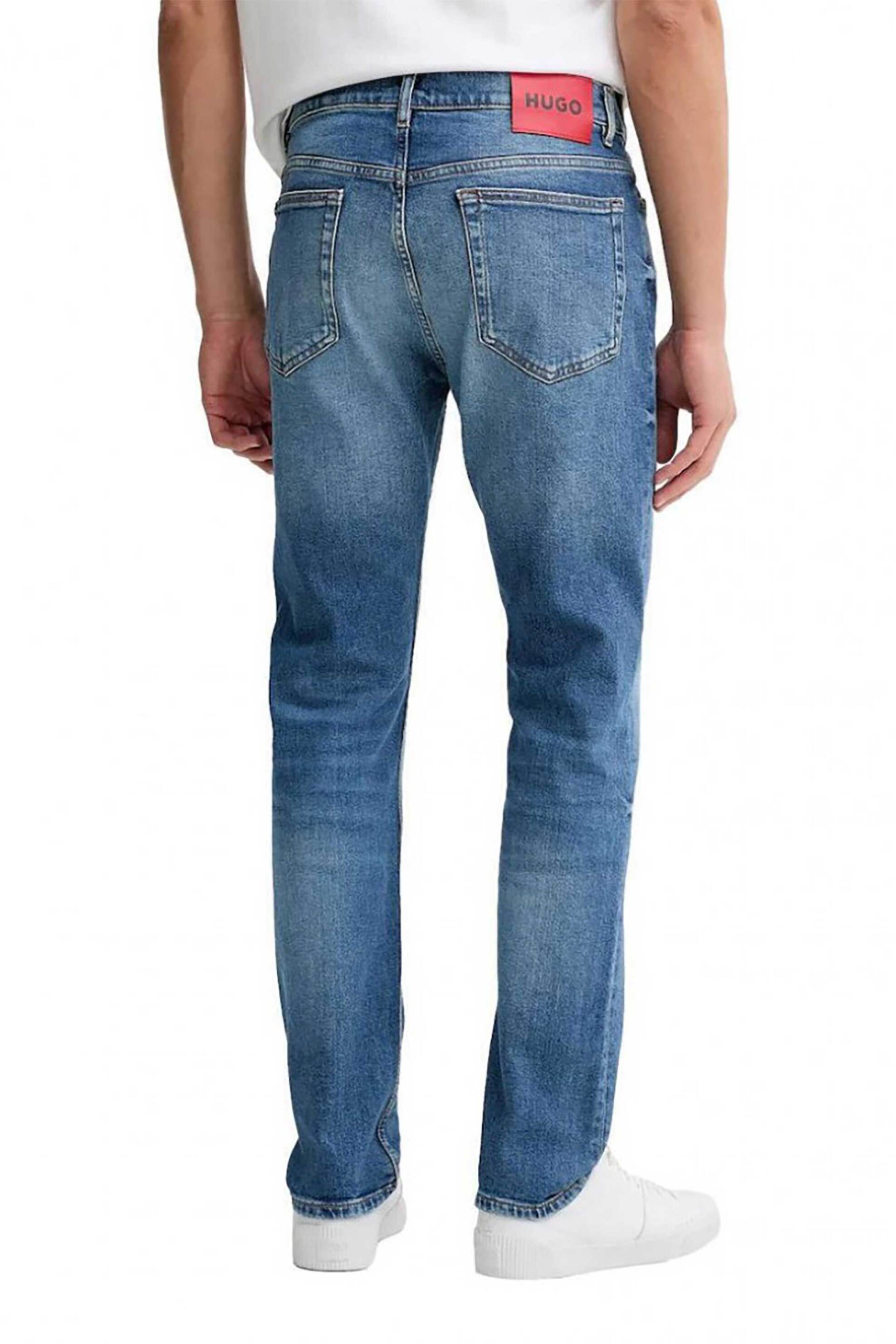 Hugo Boss Ανδρικό Τζιν Παντελόνι Regular Fit Ηugο 708 - 50555181 Denim Blue