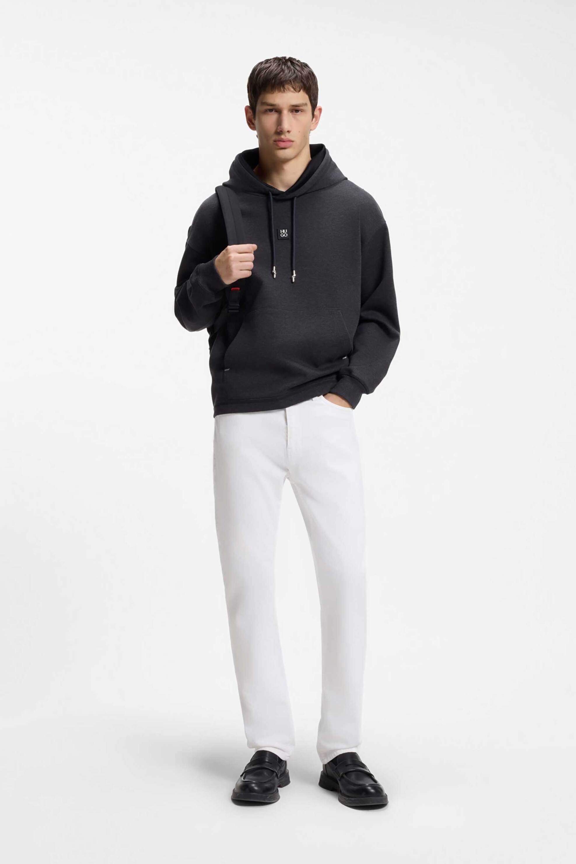 Hugo Boss ανδρικό τζιν παντελόνι μονόχρωμο Slim Fit "Ηugο 708" - 50556632 Λευκό