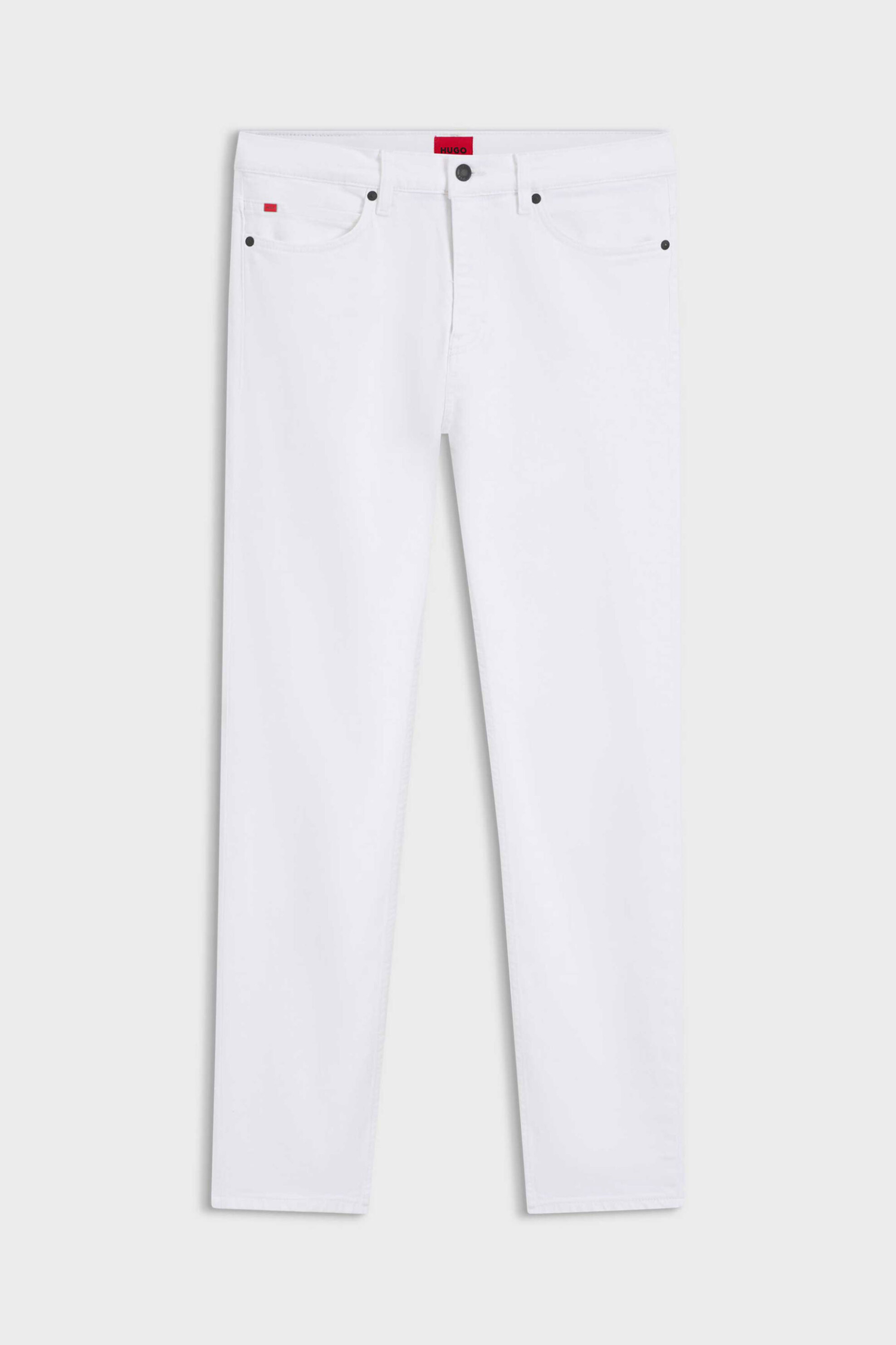 Hugo Boss Ανδρικό Τζιν Παντελόνι Μονόχρωμο Slim Fit Ηugο 708 - 50556632 Λευκό