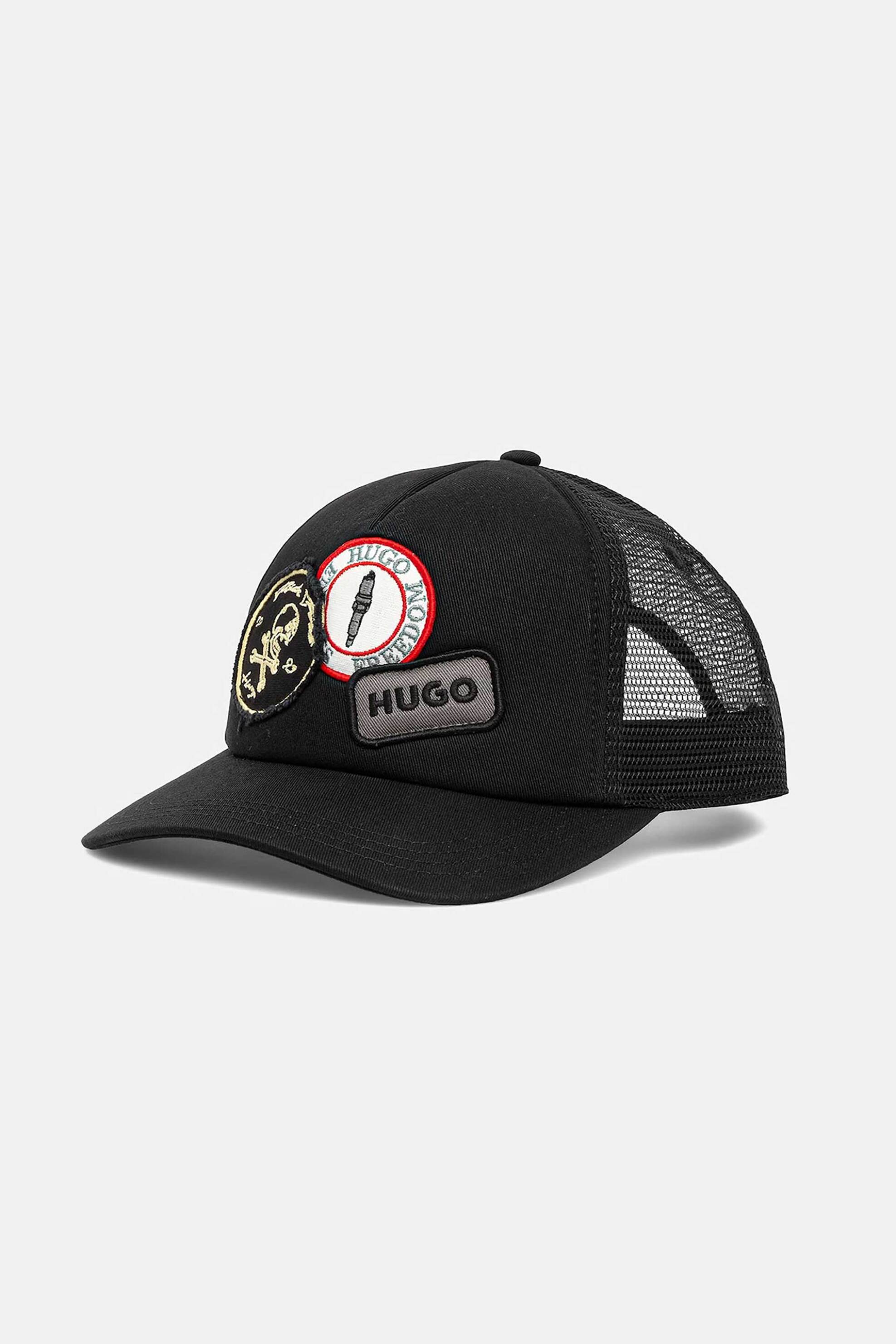 Hugo Boss ανδρικό καπέλο με logo patch - 50560443 Μαύρο