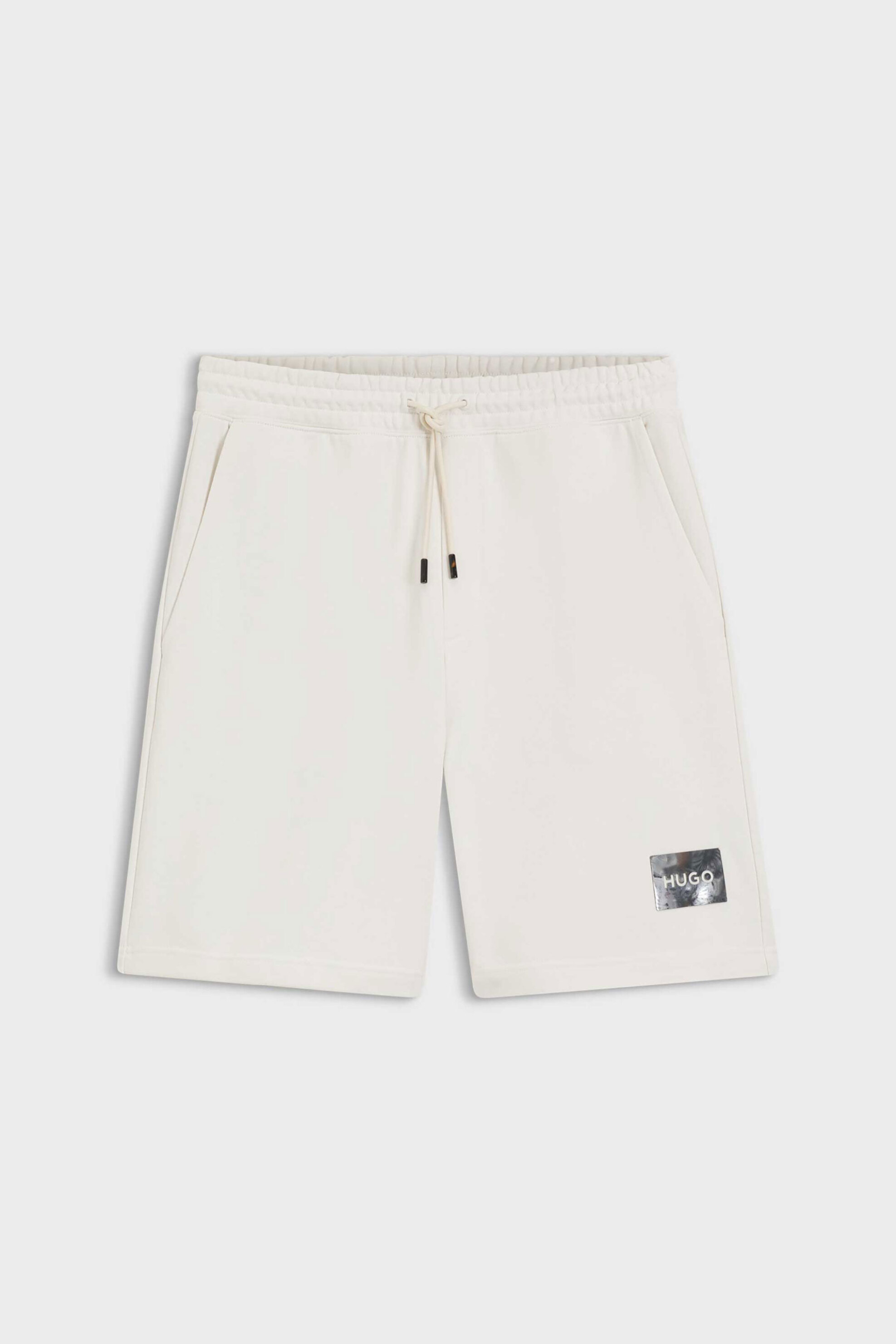 Hugo Boss Ανδρικό Σορτς με Logo Patch Darix - 50557471 Λευκό