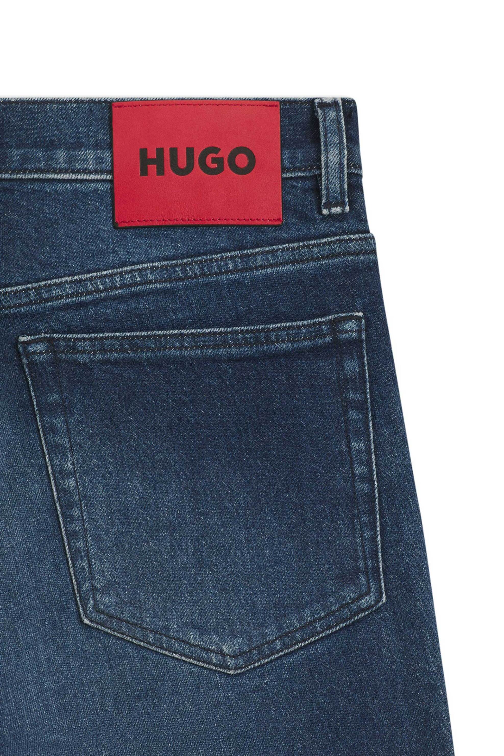 Hugo Boss Ανδρικό Τζιν Παντελόνι Slim Fit Ηugο 708 - 50556089 Μπλε Σκούρο