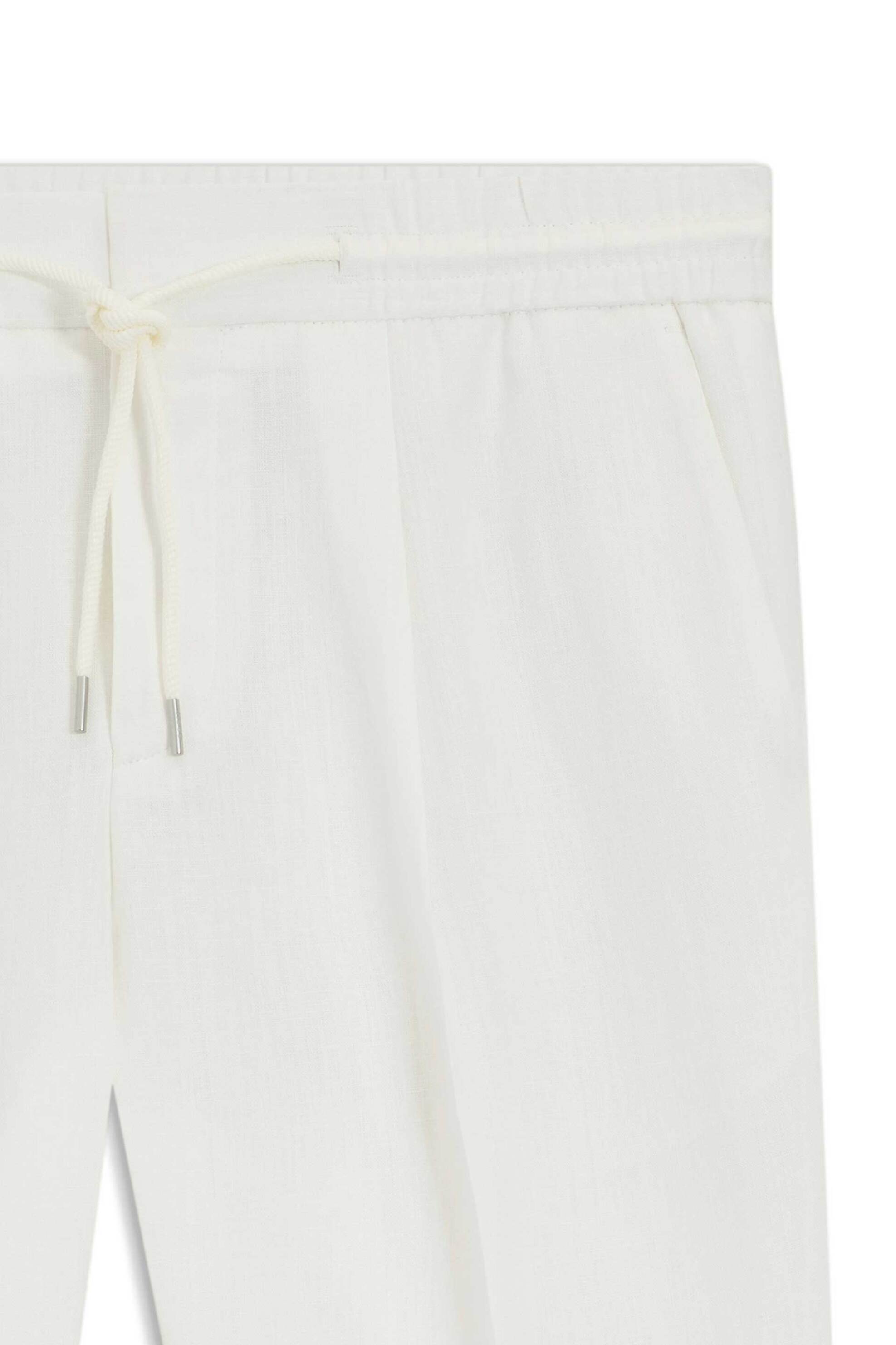 Hugo Boss Ανδρικό Βαμβακερό Παντελόνι Φόρμας Μονόχρωμο Getlin251F3 - 50559695 Λευκό