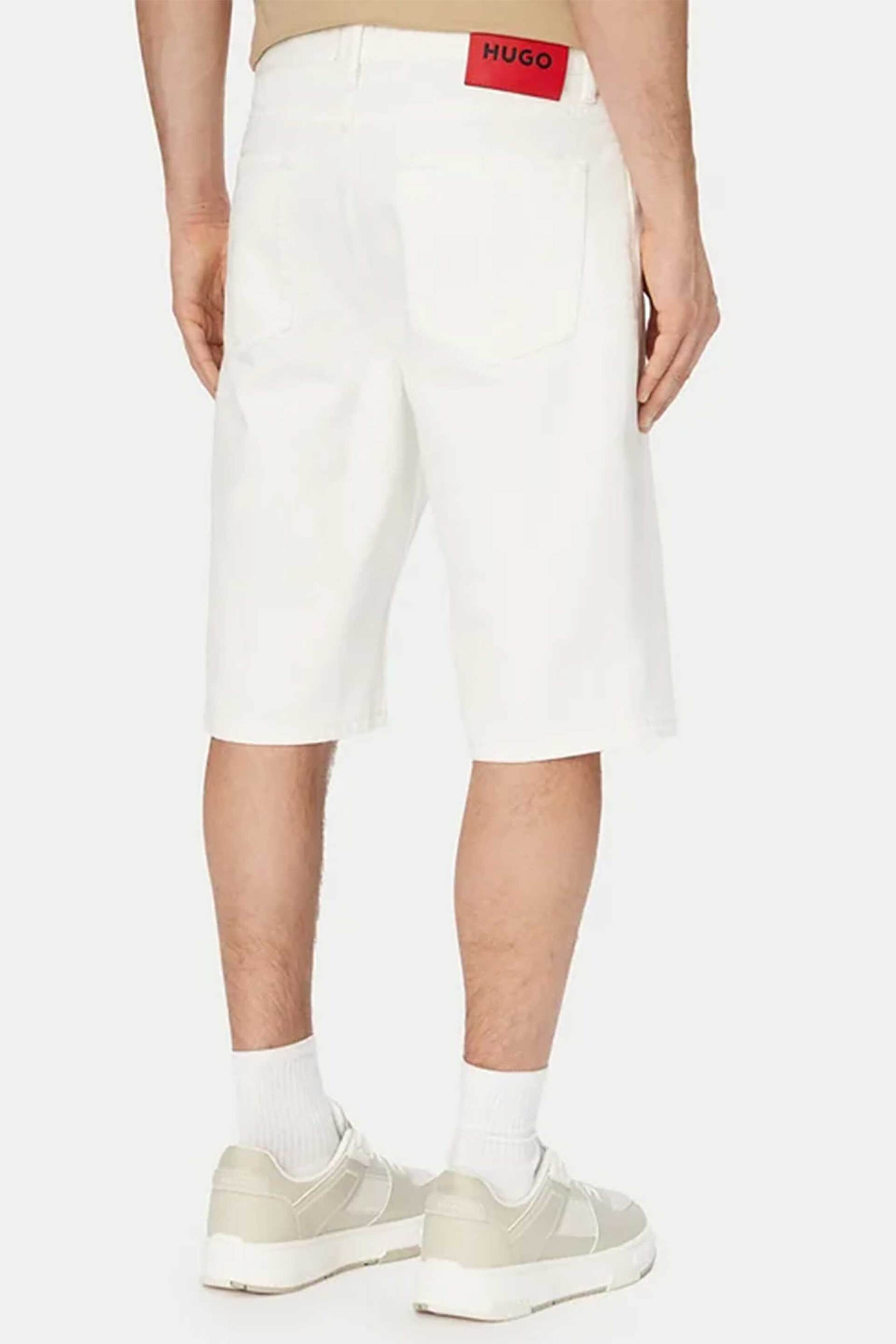 Hugo Boss Ανδρική Denim Βερμούδα Regular Fit 838 S - 50561648 Λευκό