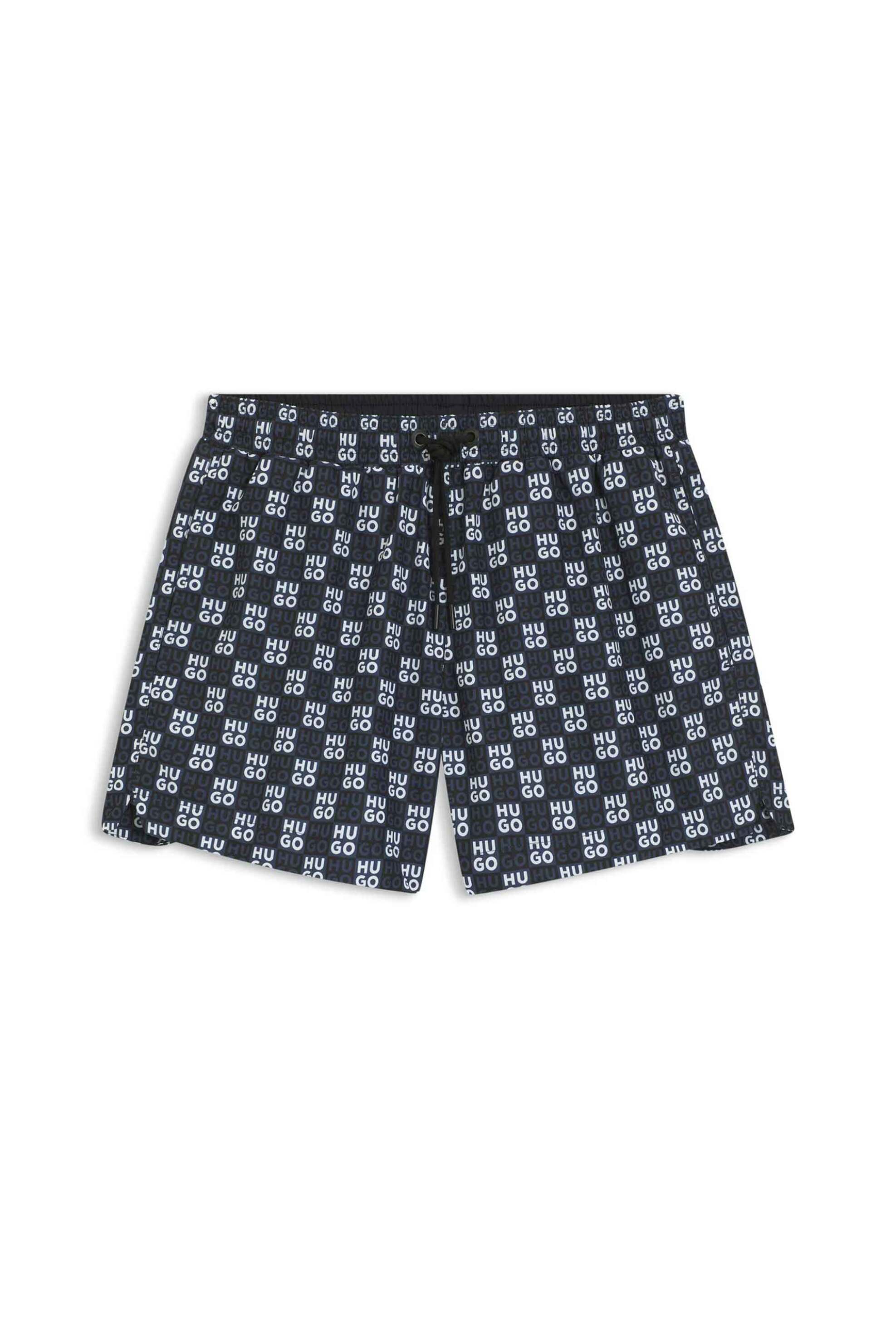 Hugo Boss ανδρικό μαγιό με all-over logo print "Aaron" - 50556792 Μπλε Σκούρο