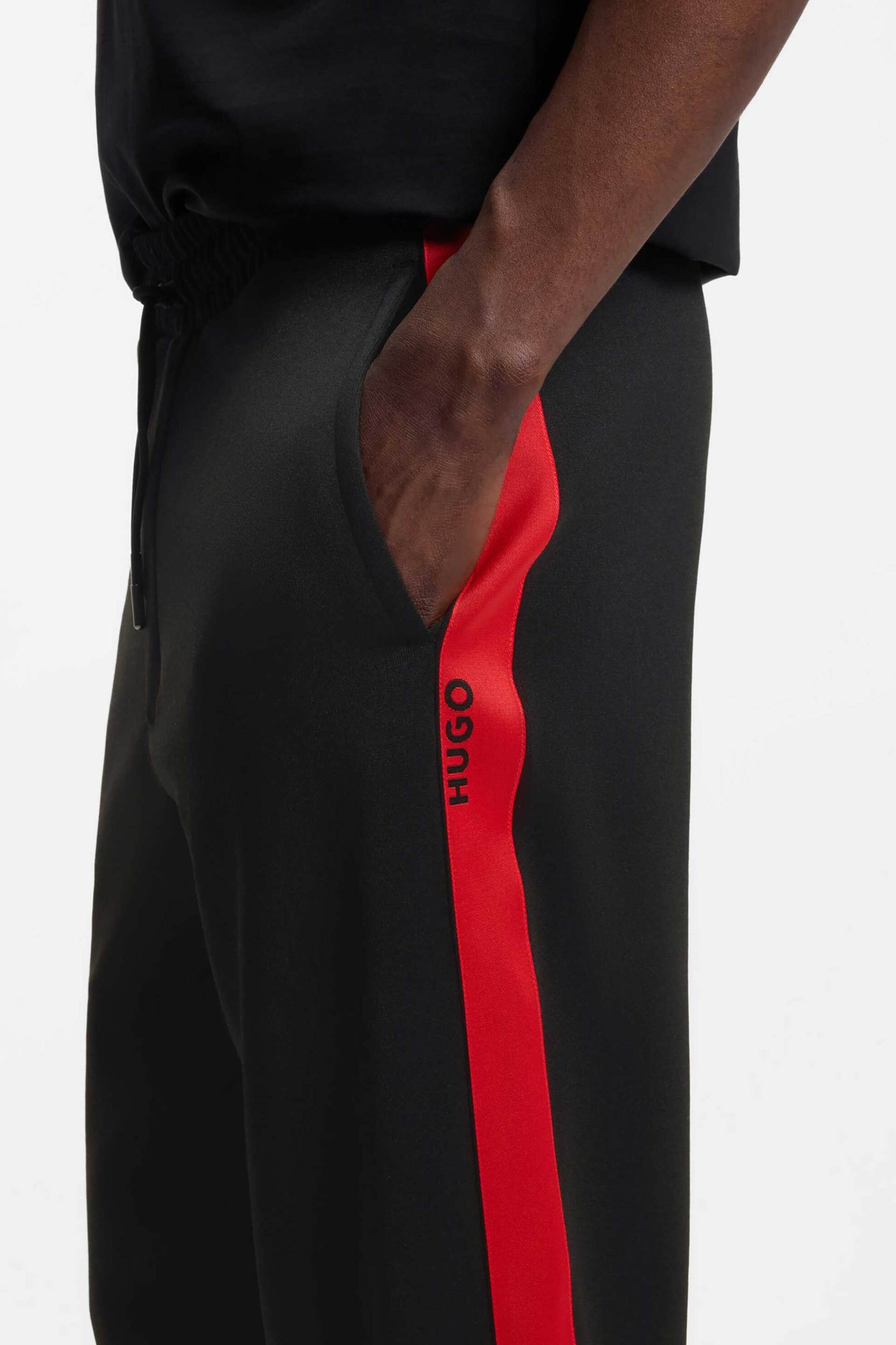 Hugo Ανδρικό Παντελόνι Φόρμας Relaxed Fit Dolos - 50551351 Μαύρο