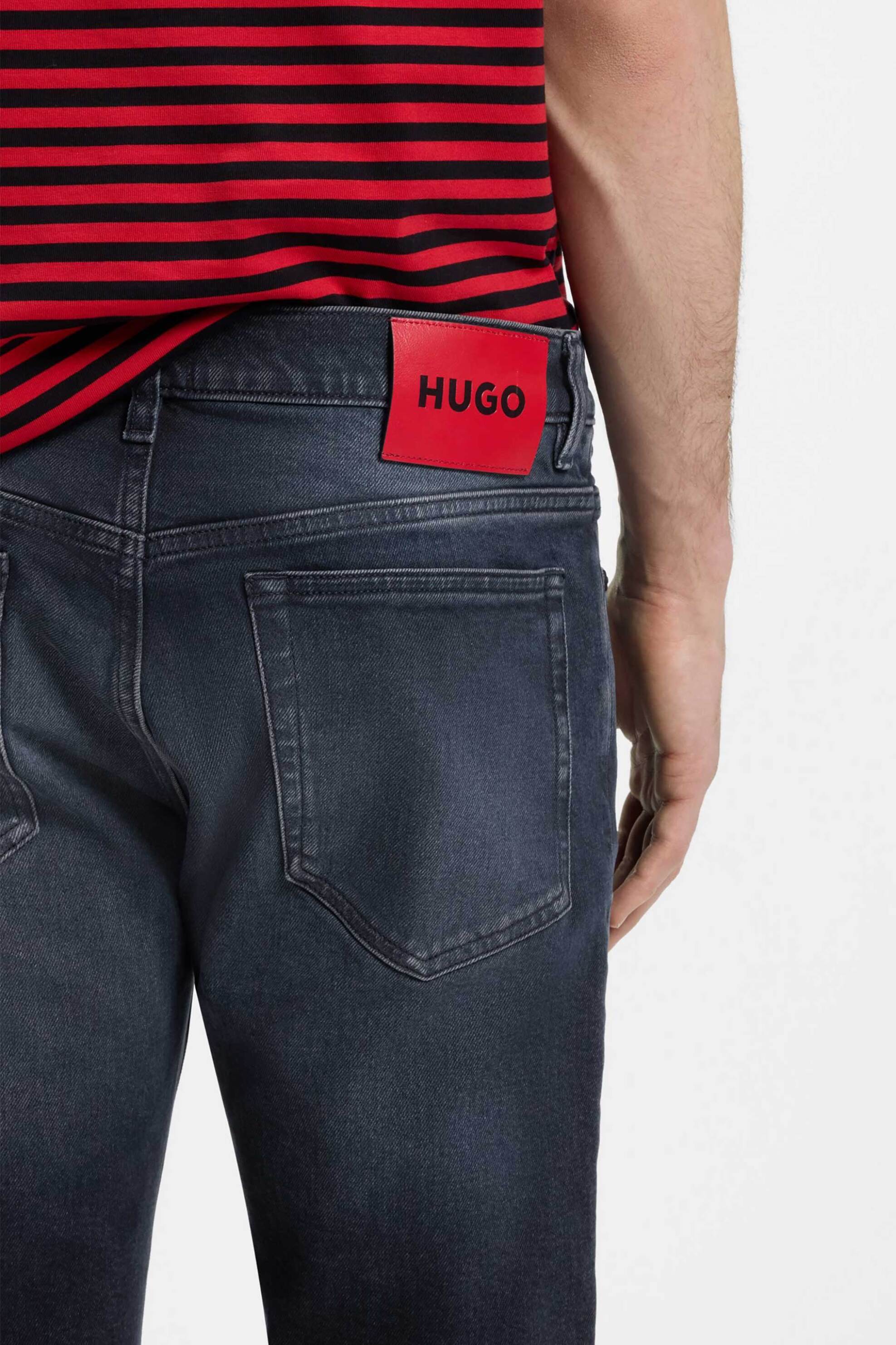 Hugo Ανδρικό Τζιν Παντελόνι Πεντάτσεπο Slim Fit 708 - 50561250 Denim Blue Σκούρο