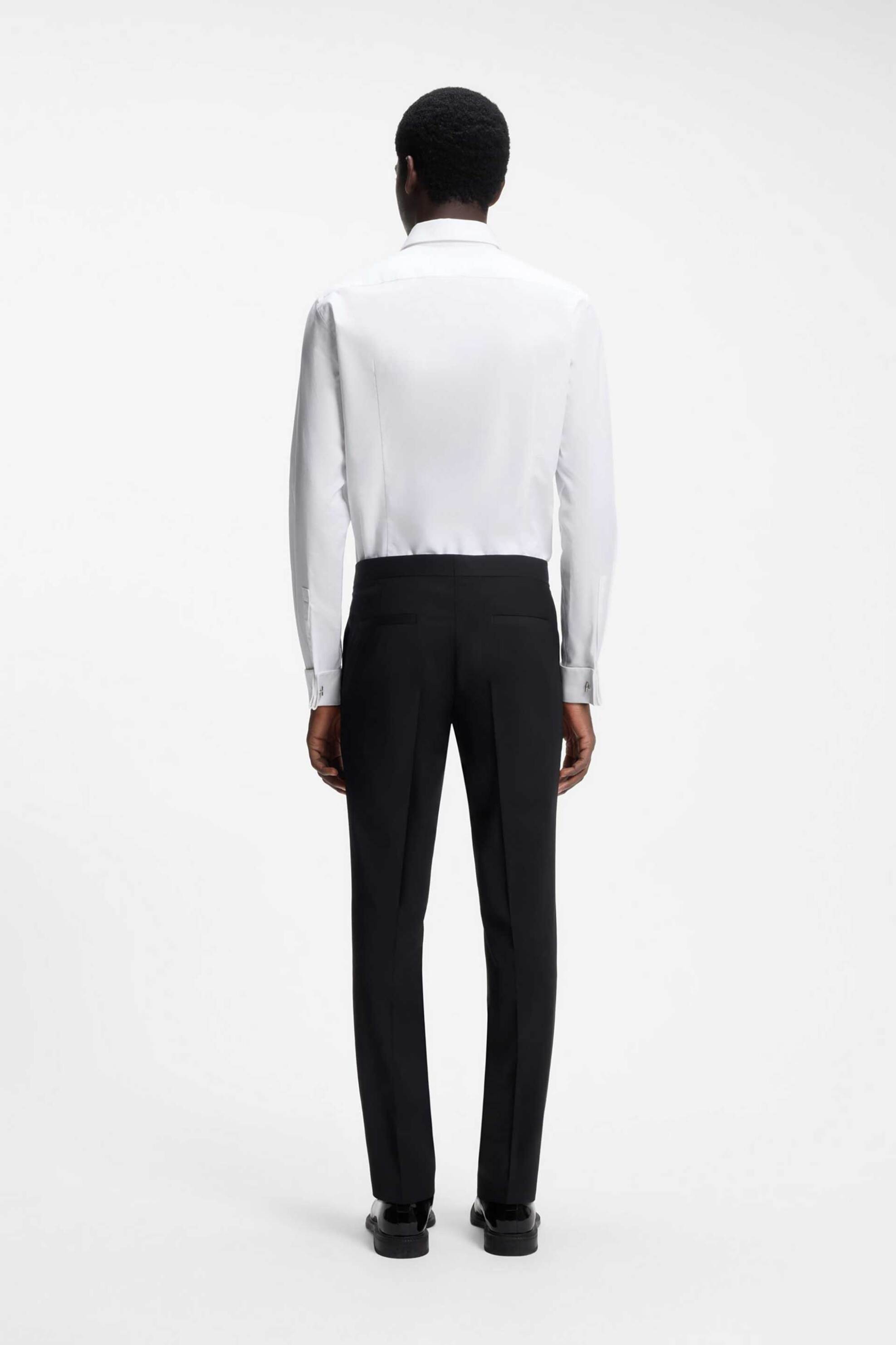 Hugo Ανδρικό Πουκάμισο Poplin Slim Fit Kamir - 50566484 Λευκό