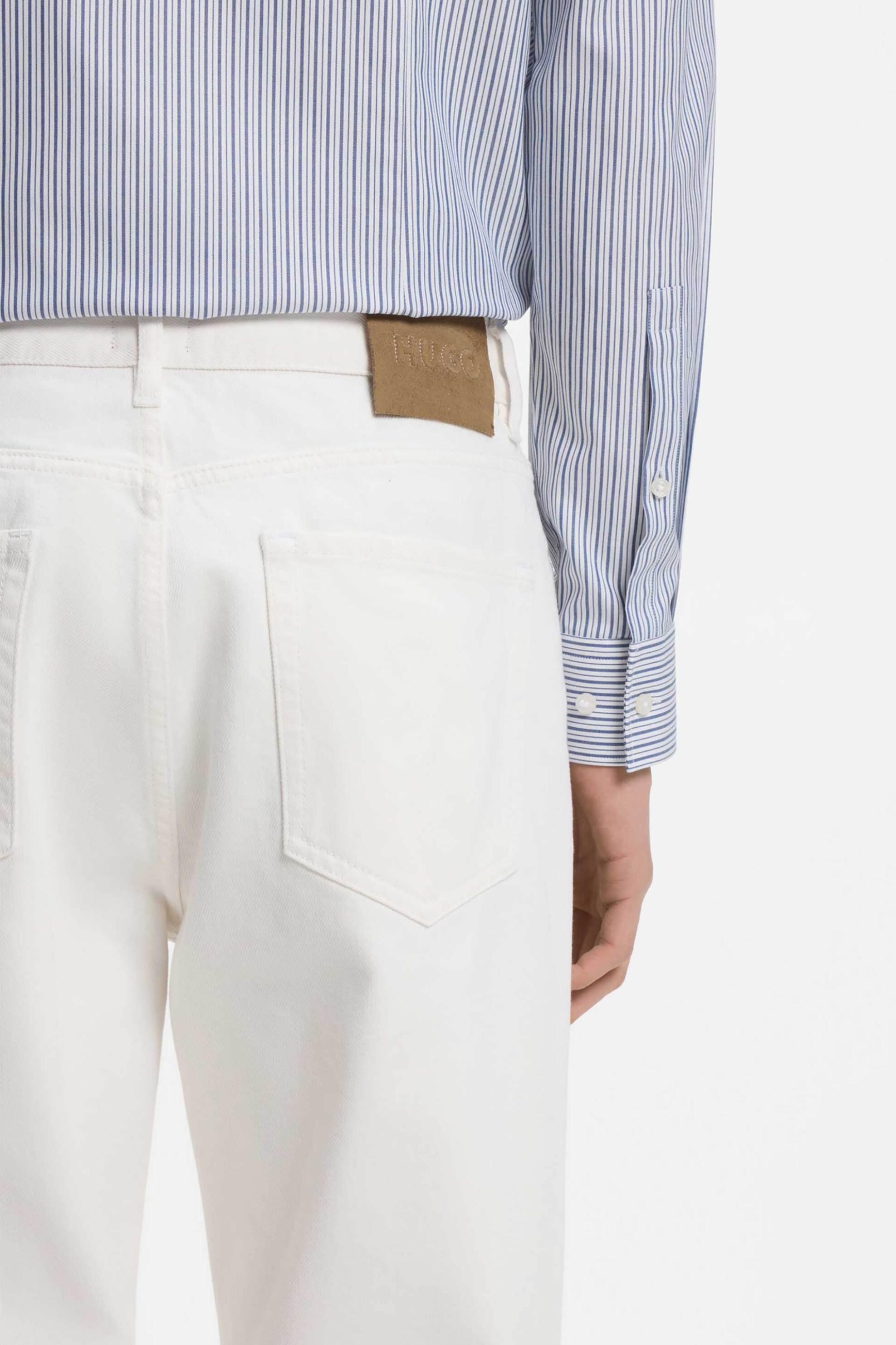Hugo Ανδρικό Τζιν Παντελόνι Πεντάτσεπο Relaxed Tapered Fit 838 - 50566524 Κρέμ