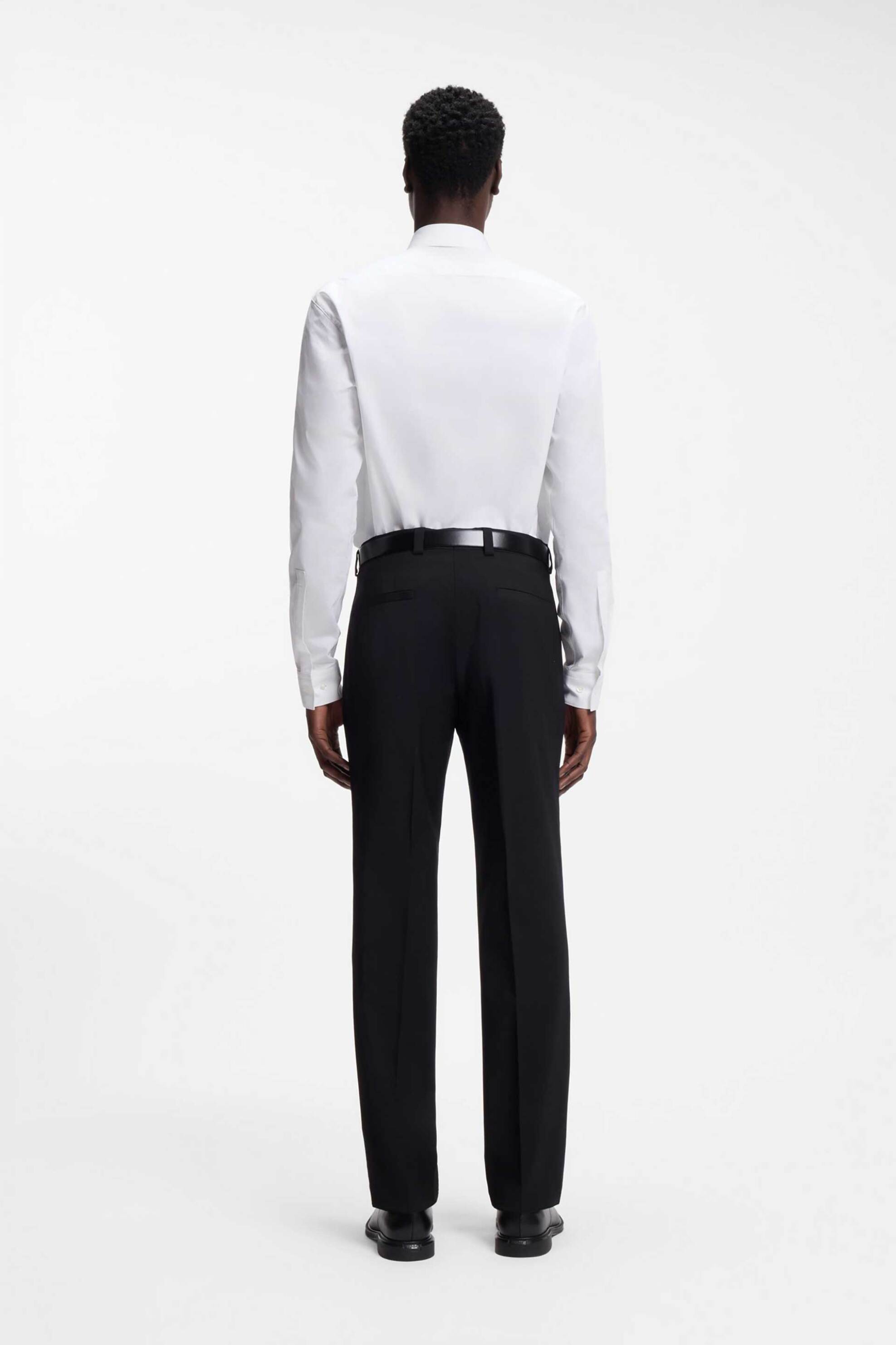 Hugo Ανδρικό Πουκάμισο Poplin Modern Fit Valerio - 50519812 Λευκό