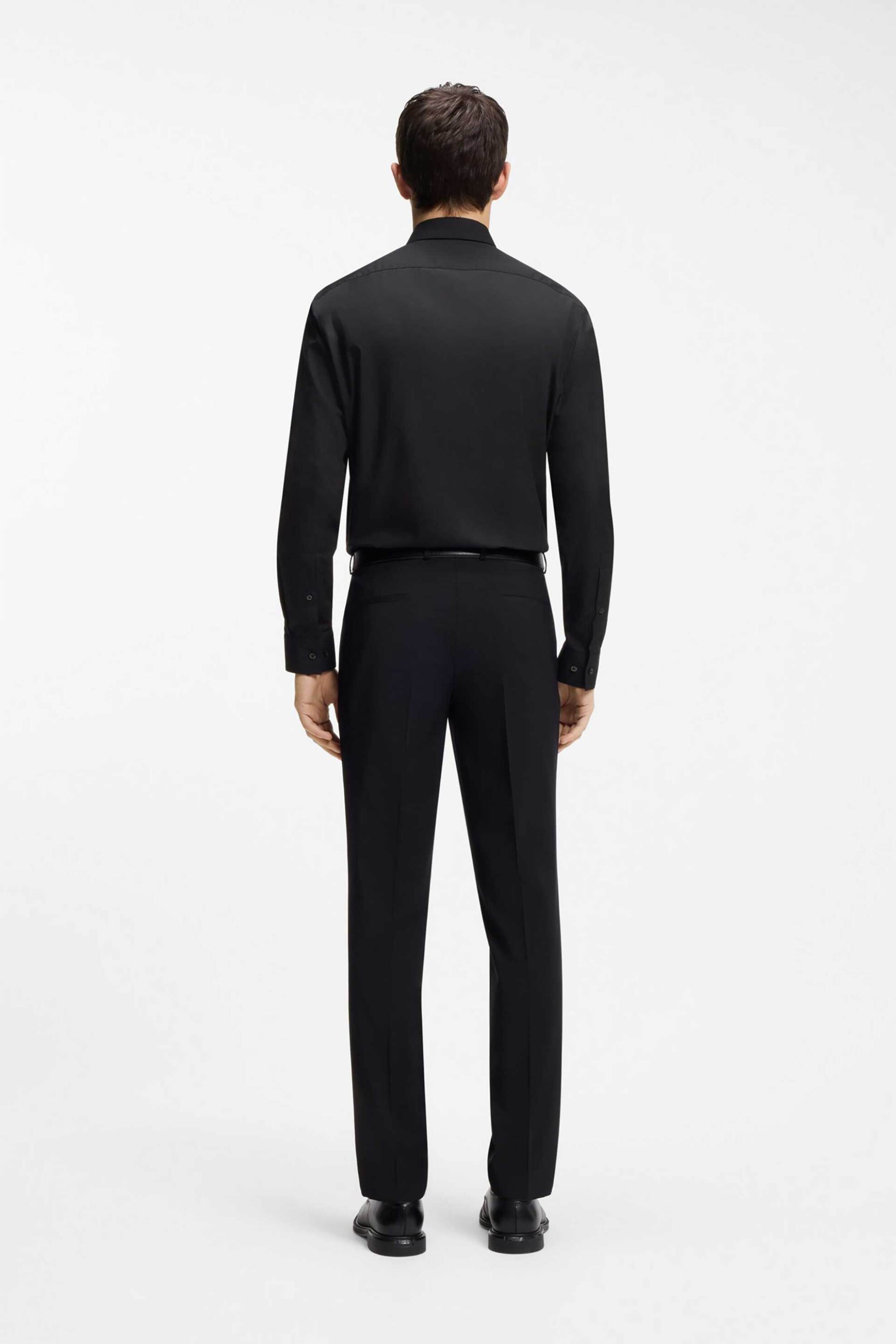 Hugo Ανδρικό Πουκάμισο Poplin Modern Fit Valerio - 50519812 Μαύρο
