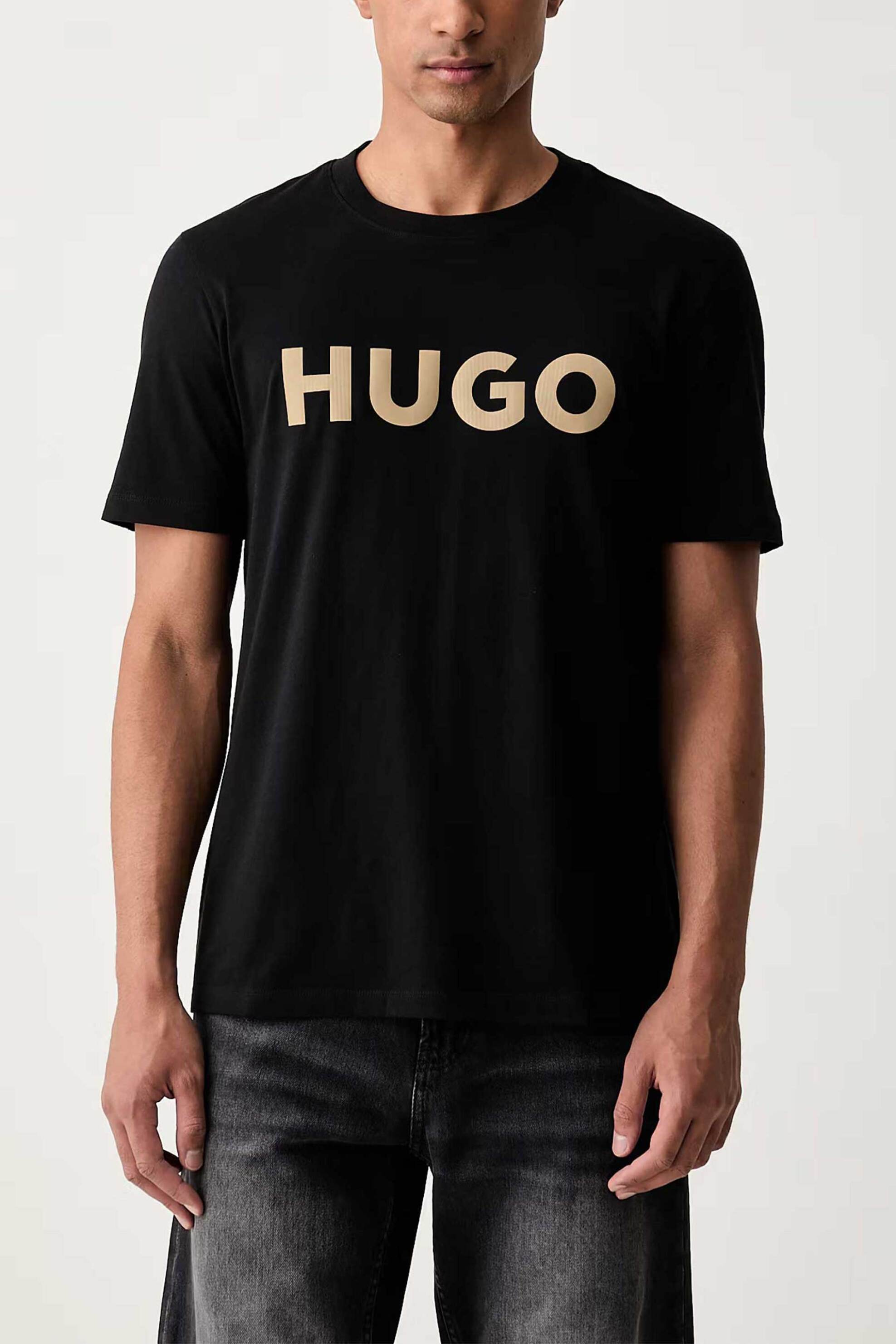 Hugo ανδρικό T-shirt με logo print Regular Fit "Dulivio" - 50564790 Μαύρο