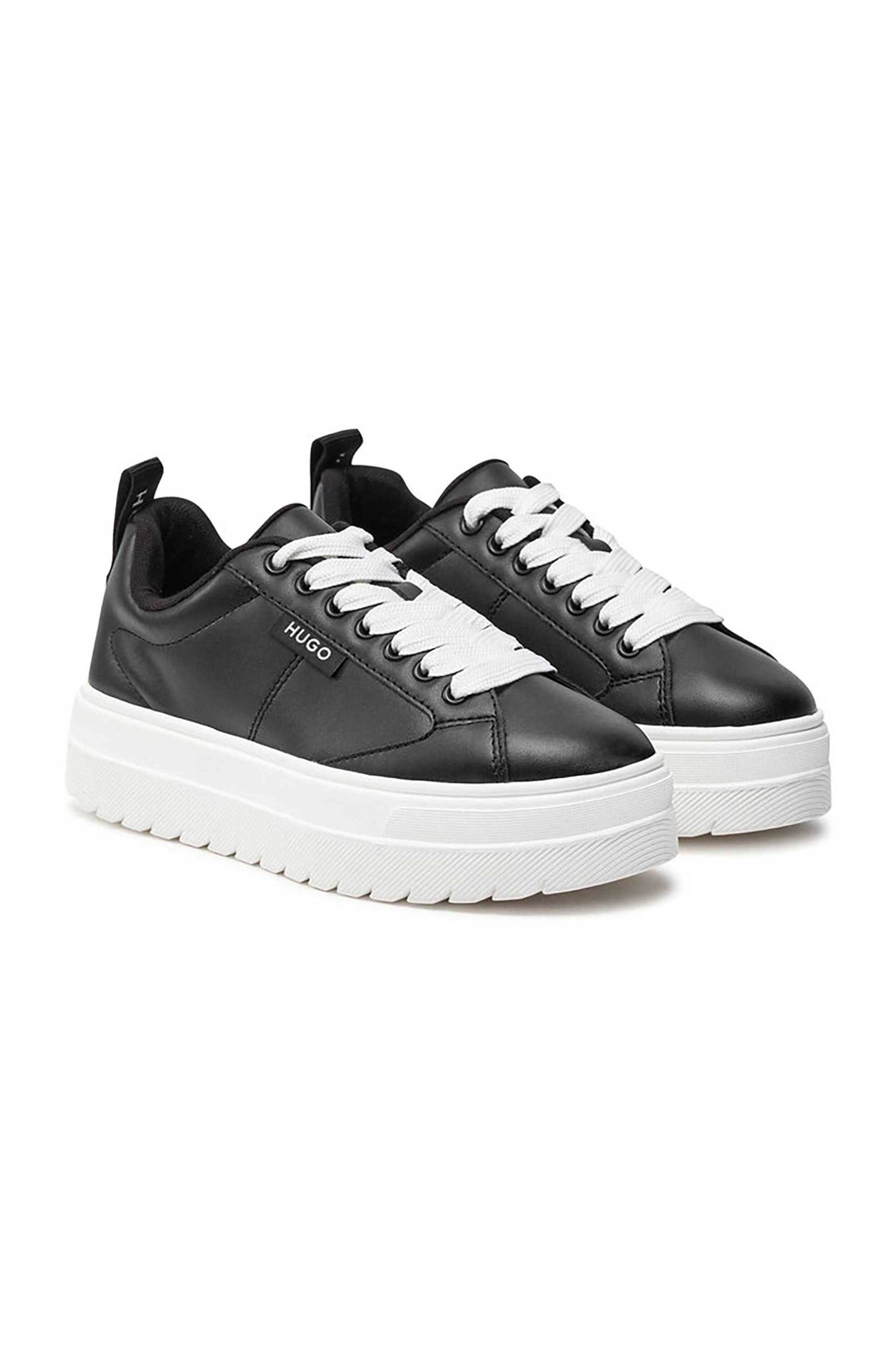 Hugo Boss γυναικεία sneakers μονόχρωμα με λογότυπο - 50520718 Μαύρο φωτογραφία