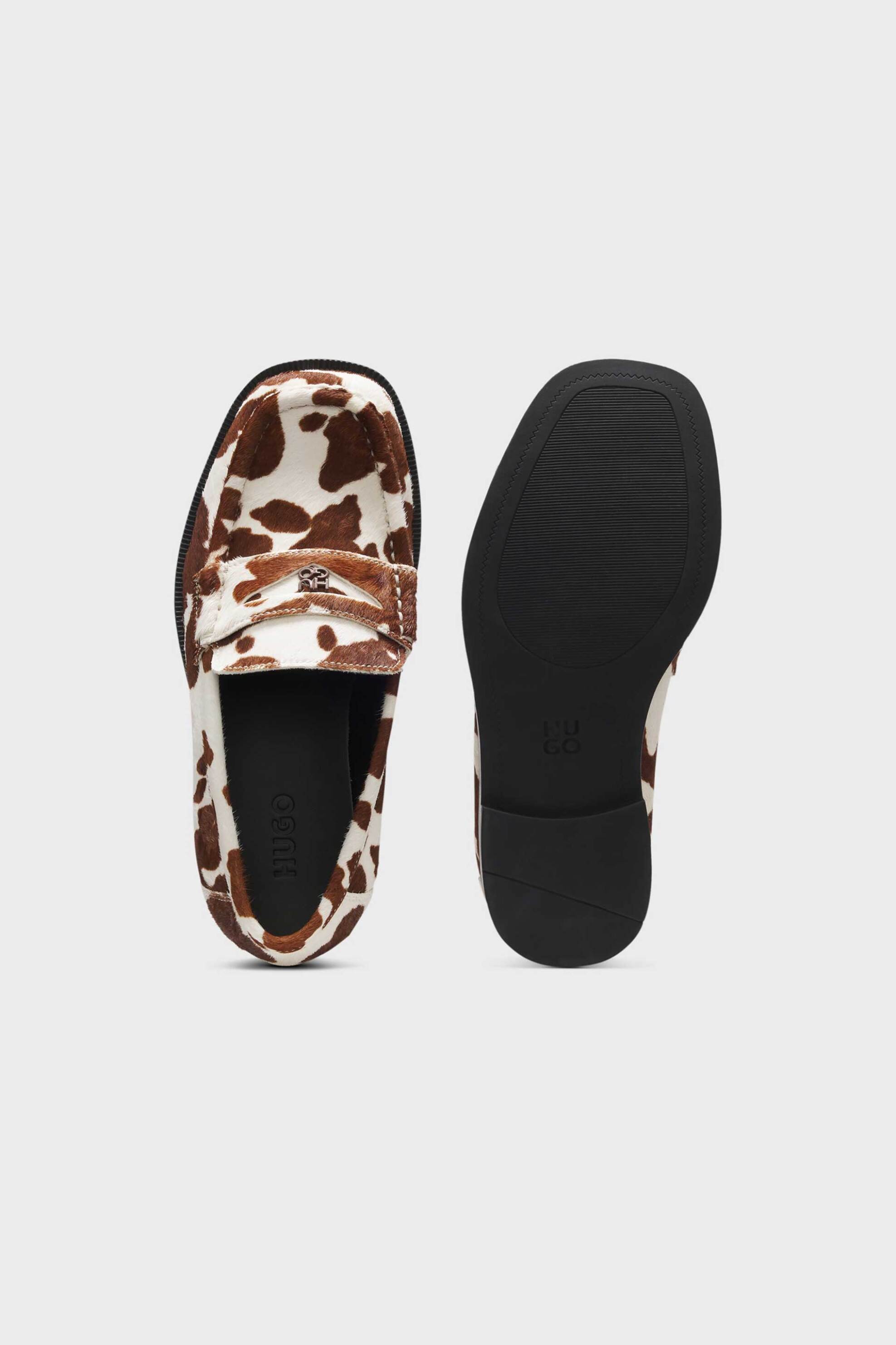 HUGO Hugo γυναικεία cow suede loafers "Liora" - 50568660 Καφέ - 4