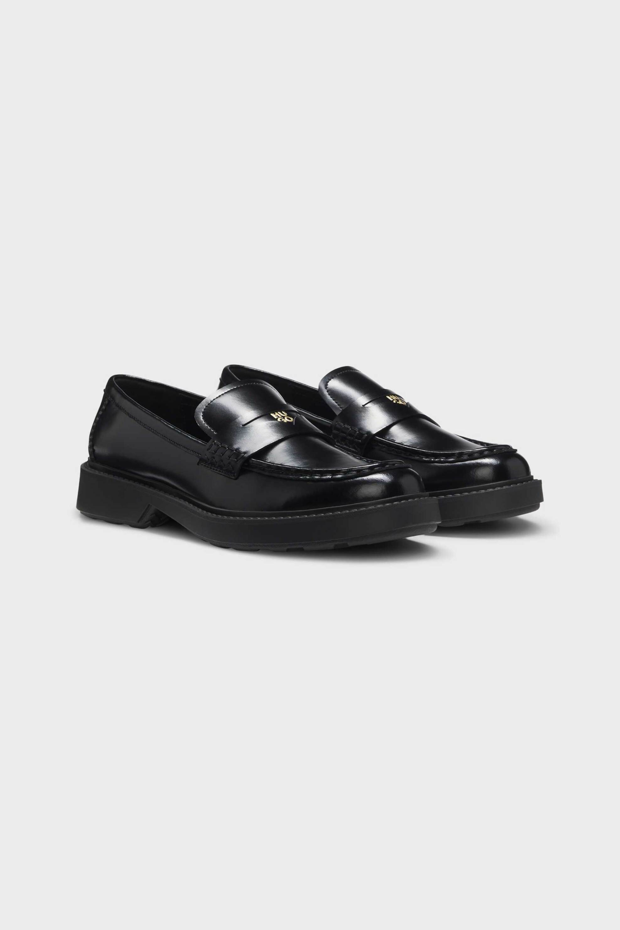 HUGO Hugo γυναικεία δερμάτινα loafers "Angey" - 50573780 Μαύρο - 2