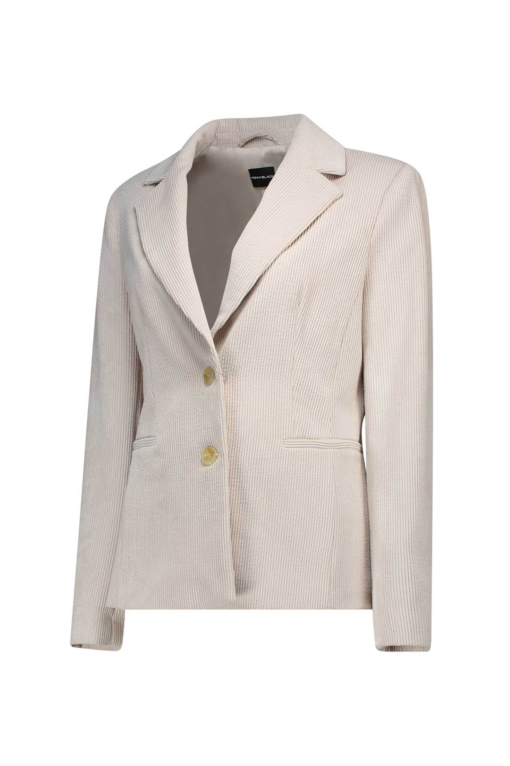 Pennyblack γυναικείο σακάκι μονόχρωμο κοτλέ - 2421046113 Λευκό φωτογραφία