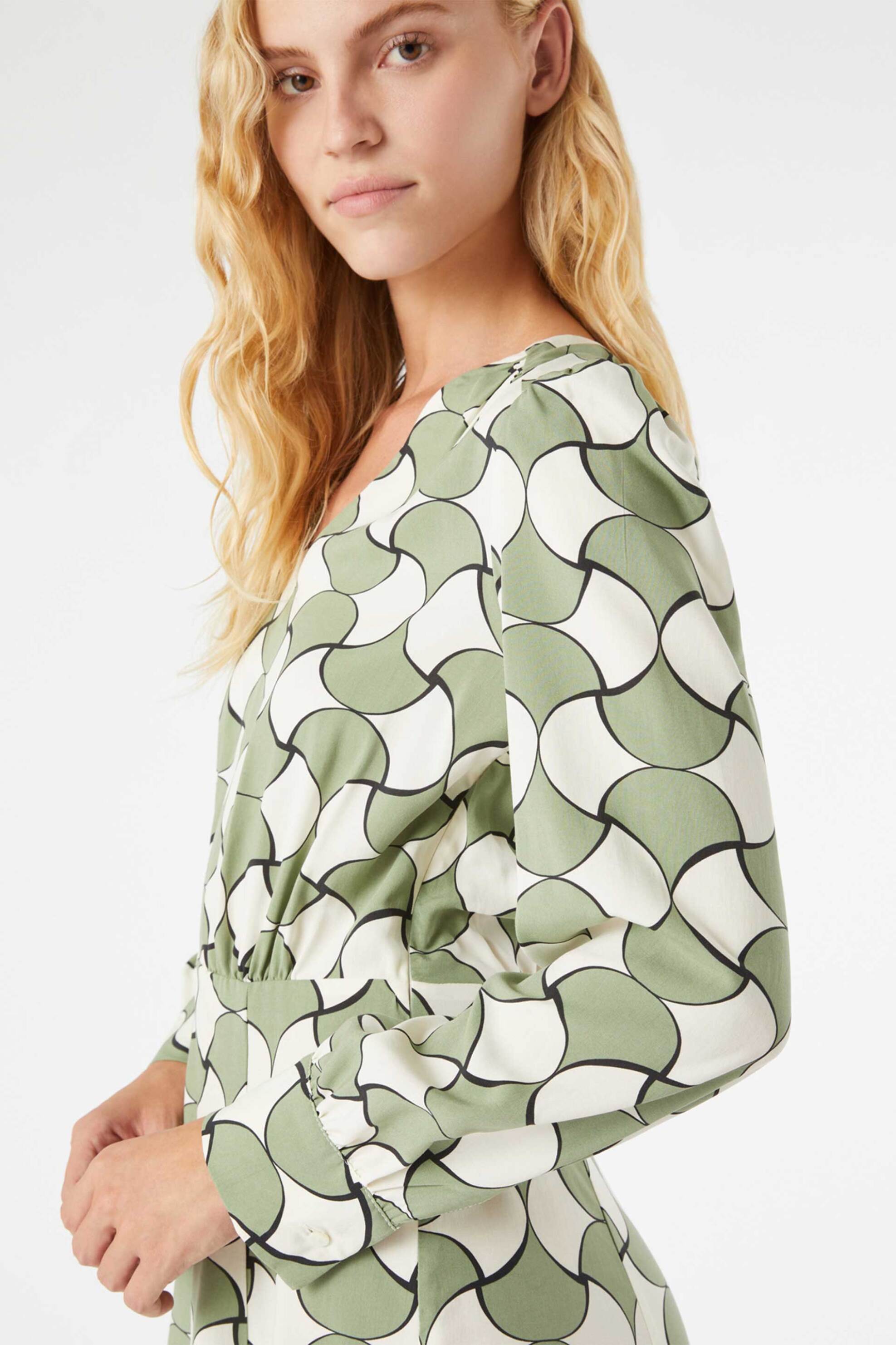 Pennyblack γυναικείο mini φόρεμα με γεωμετρικό σχέδιο "Mazurca" - 2421226113 Πράσινο φωτογραφία