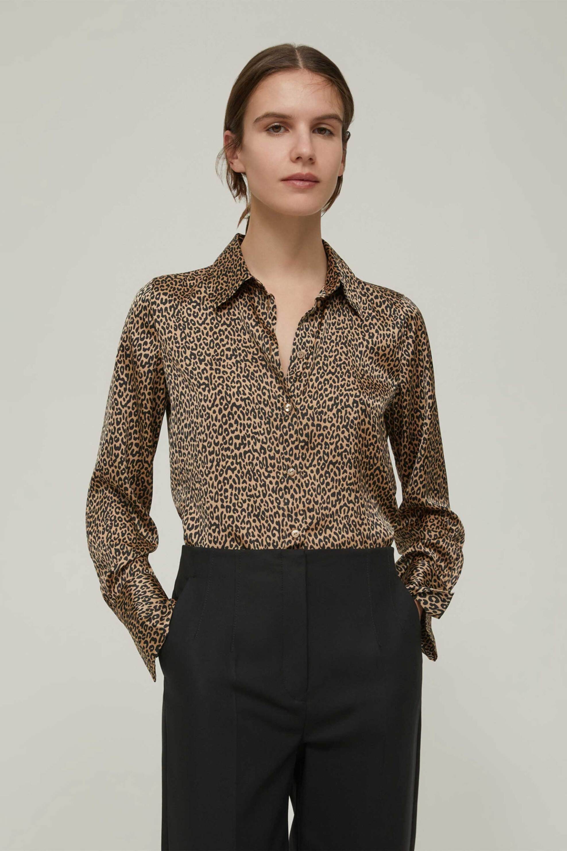 Pennyblack γυναικείο πουκάμισο με print "Partout" - 2521116183200 Μπεζ