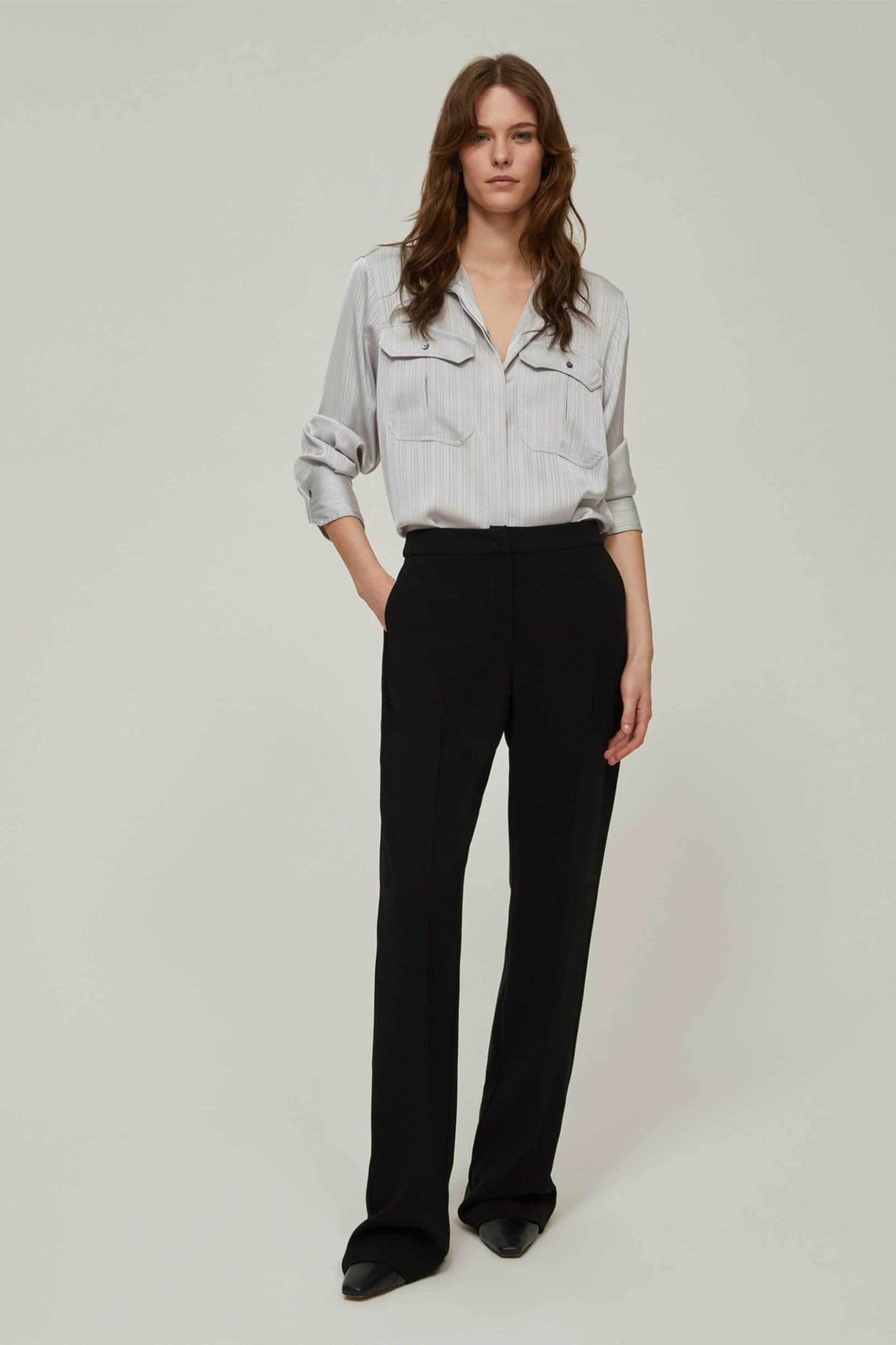 PENNYBLACK Pennyblack γυναικείο παντελόνι υφασμάτινο Flared "Samanta" - 2521136082200 Μαύρο