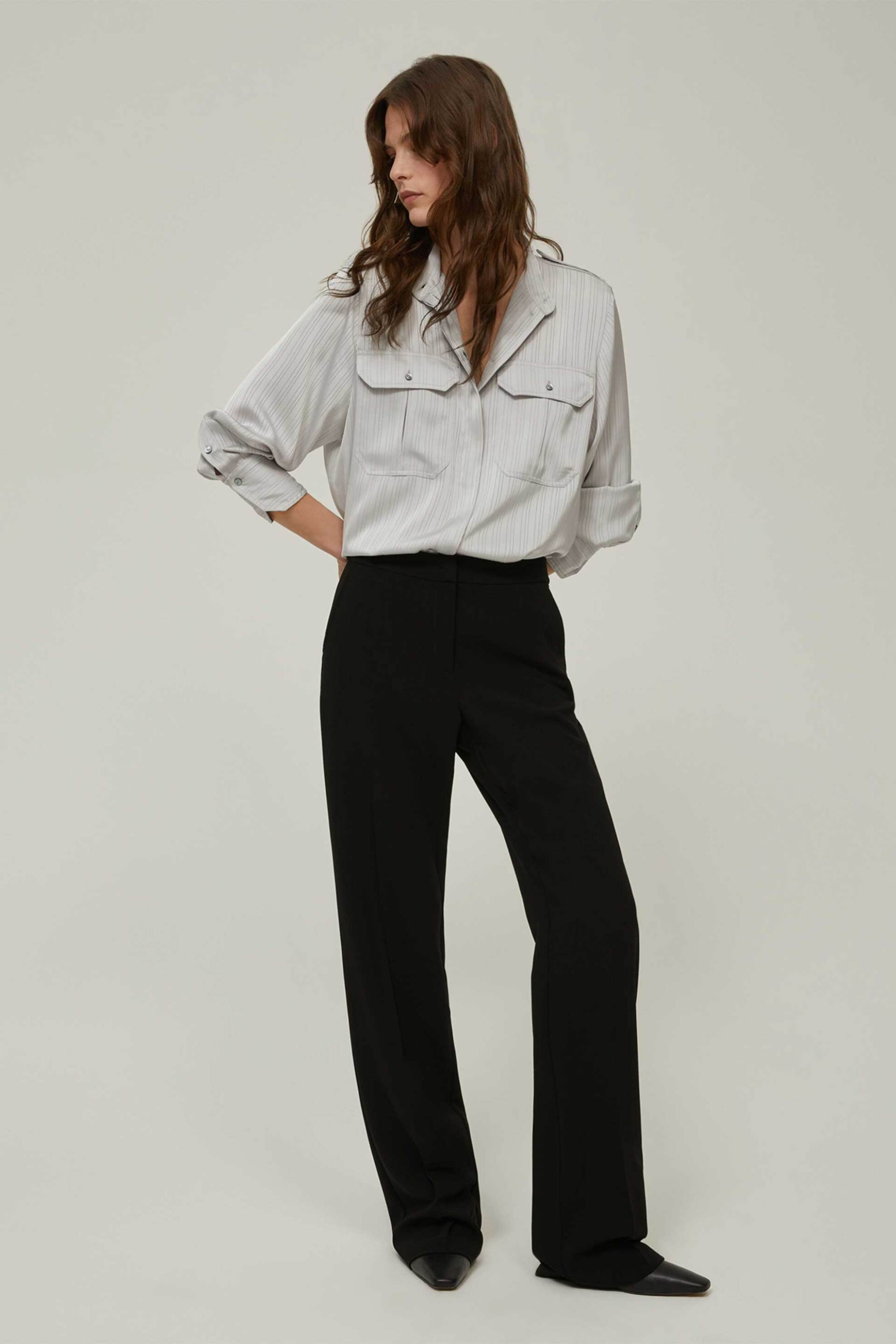 Pennyblack γυναικείο παντελόνι υφασμάτινο Flared "Samanta" - 2521136082200 Μαύρο φωτογραφία