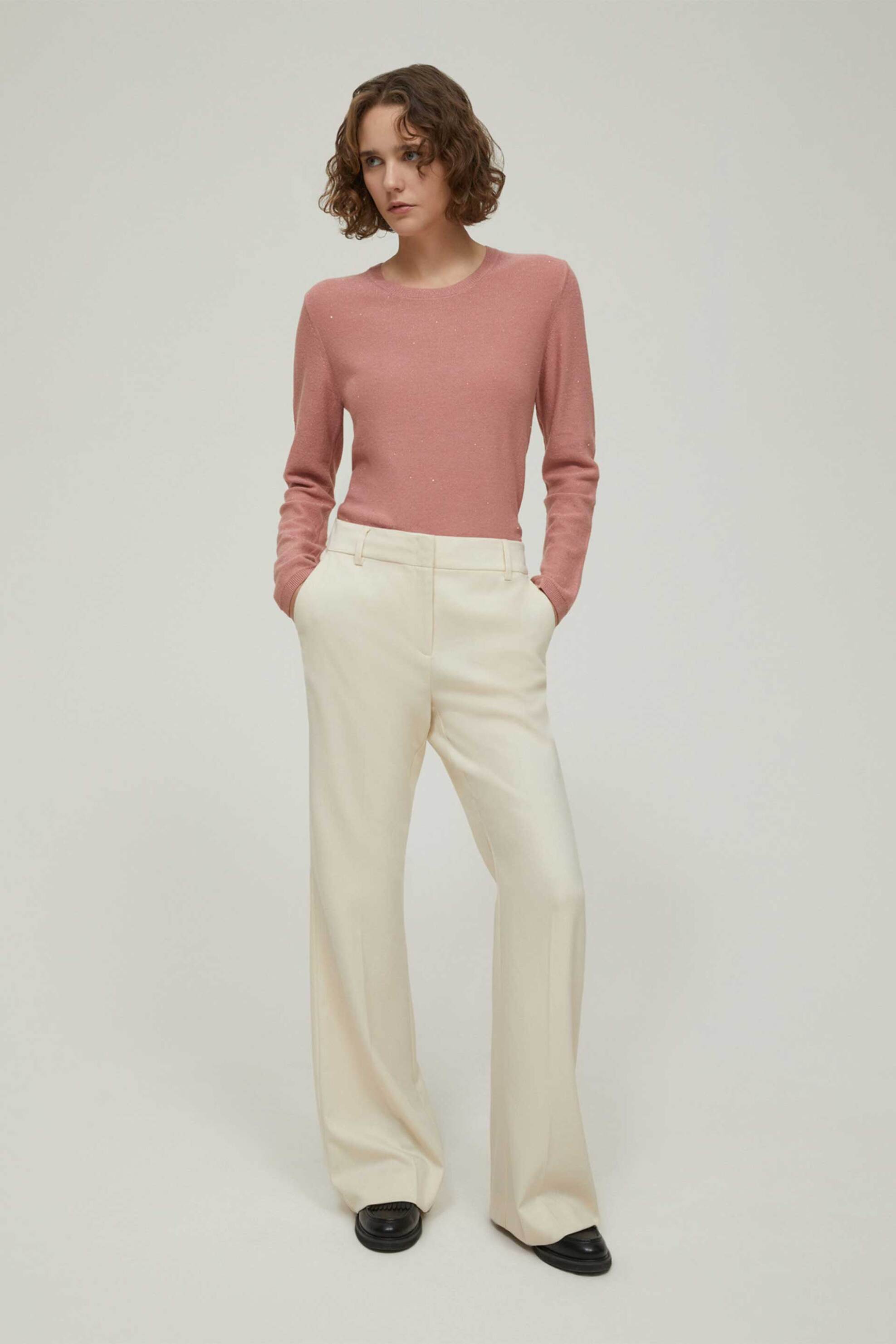 PENNYBLACK Pennyblack γυναικείο παντελόνι Flare "Dentice" - 2521136223200 Λευκό