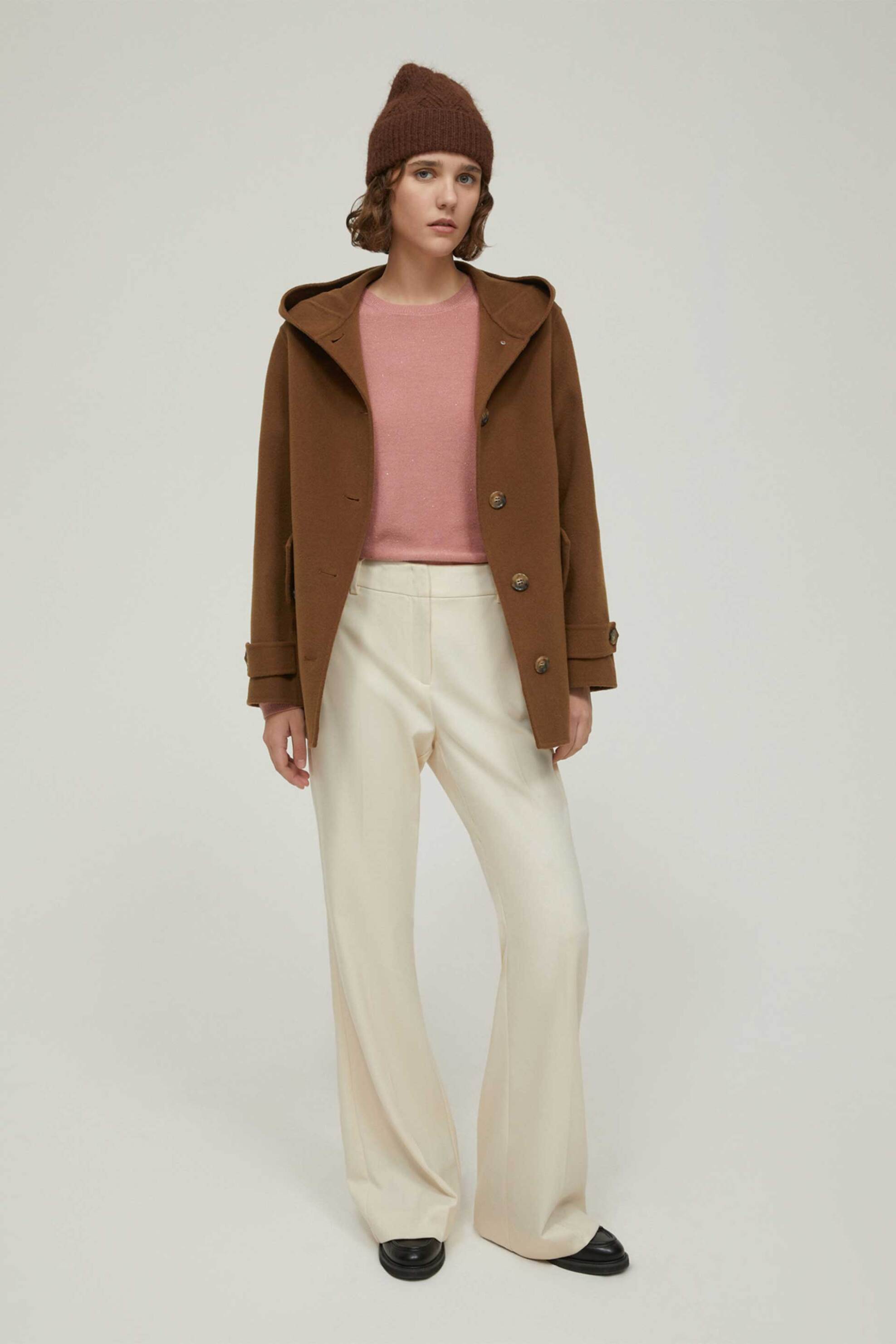 Pennyblack γυναικείο παντελόνι Flare "Dentice" - 2521136223200 Λευκό φωτογραφία