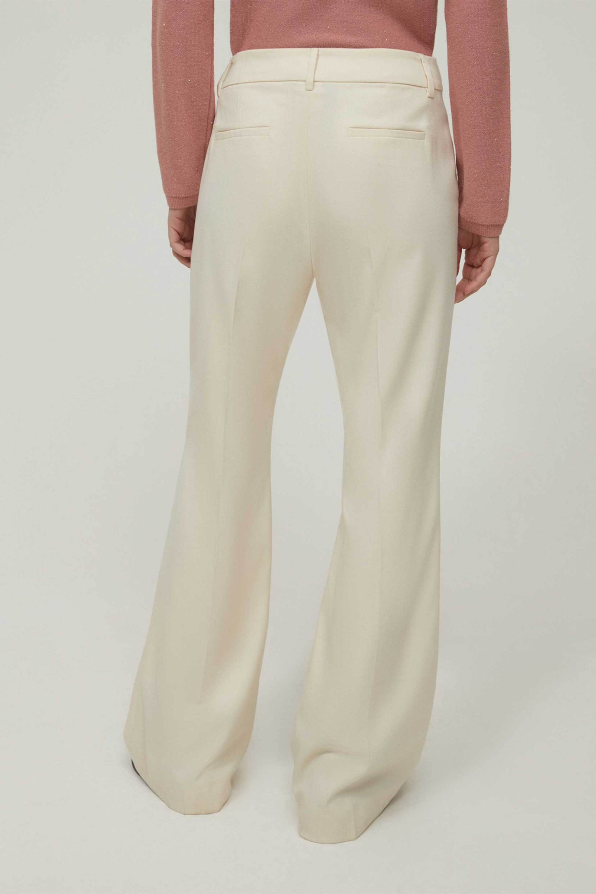 Pennyblack γυναικείο παντελόνι Flare "Dentice" - 2521136223200 Λευκό φωτογραφία