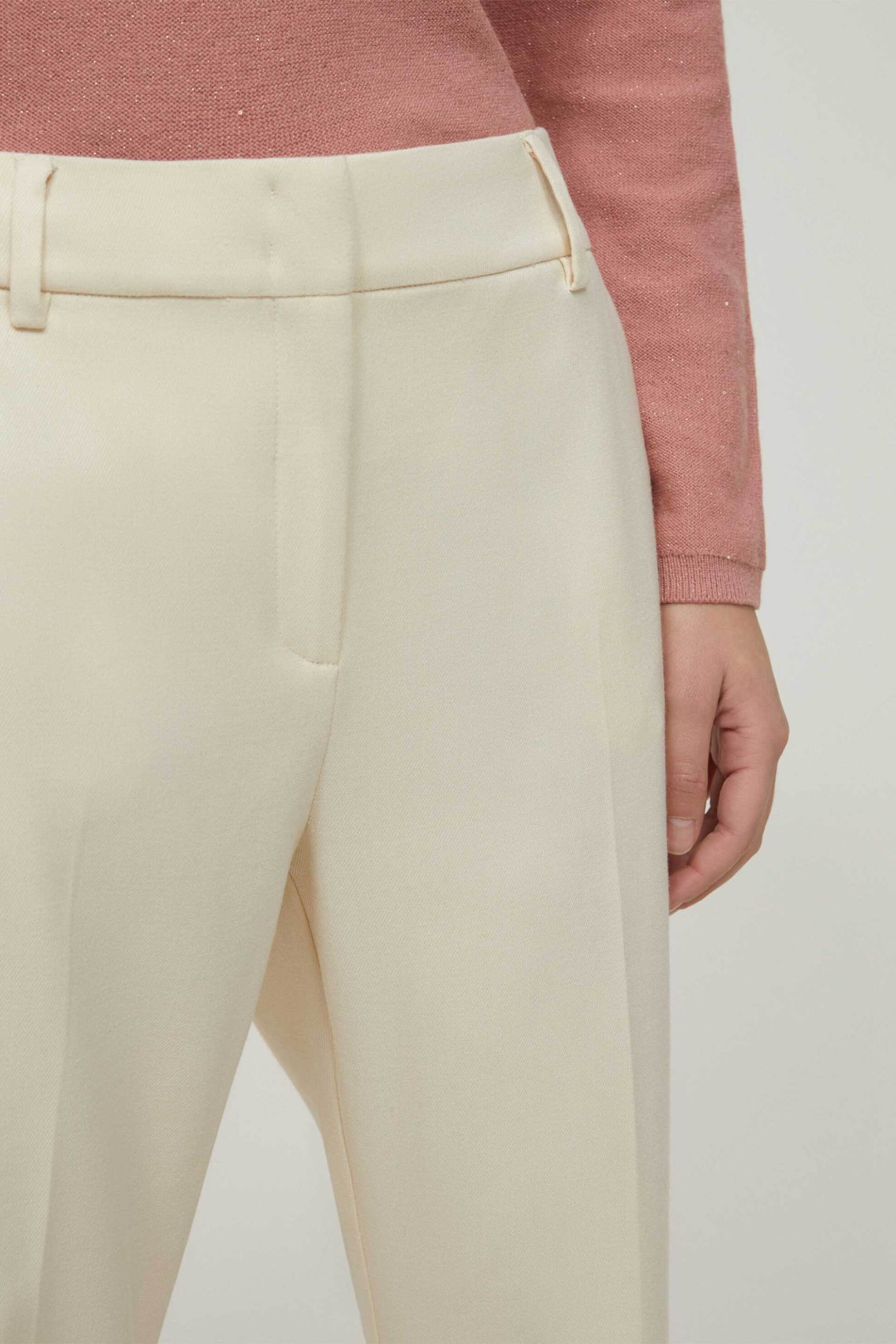 Pennyblack γυναικείο παντελόνι Flare "Dentice" - 2521136223200 Λευκό φωτογραφία