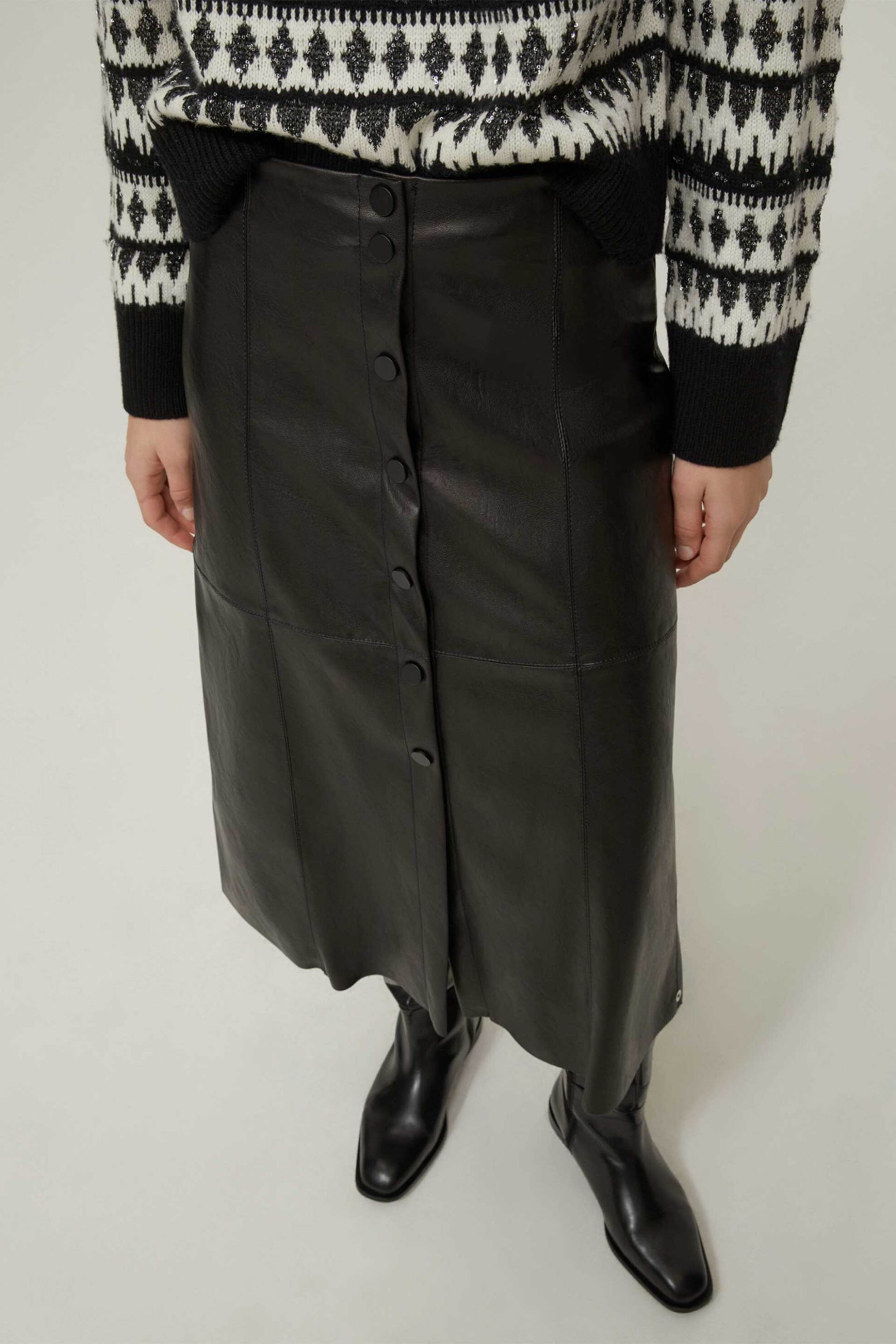 Pennyblack γυναικεία midi φούστα faux δέρμα 