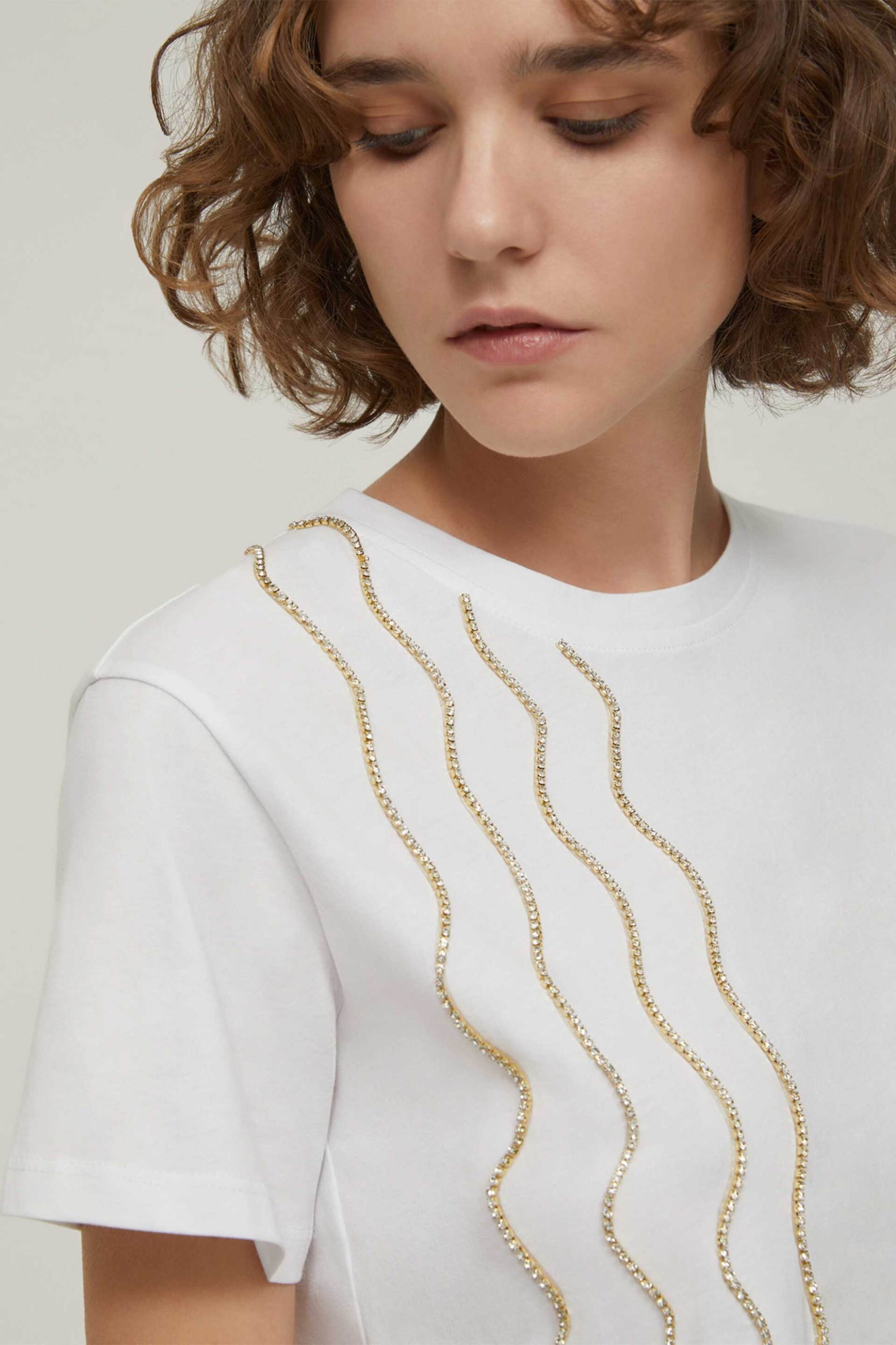 Pennyblack γυναικείo Τ-shirt με διακοσμητικά στοιχεία "Sole" - 2521976033200 Λευκό φωτογραφία