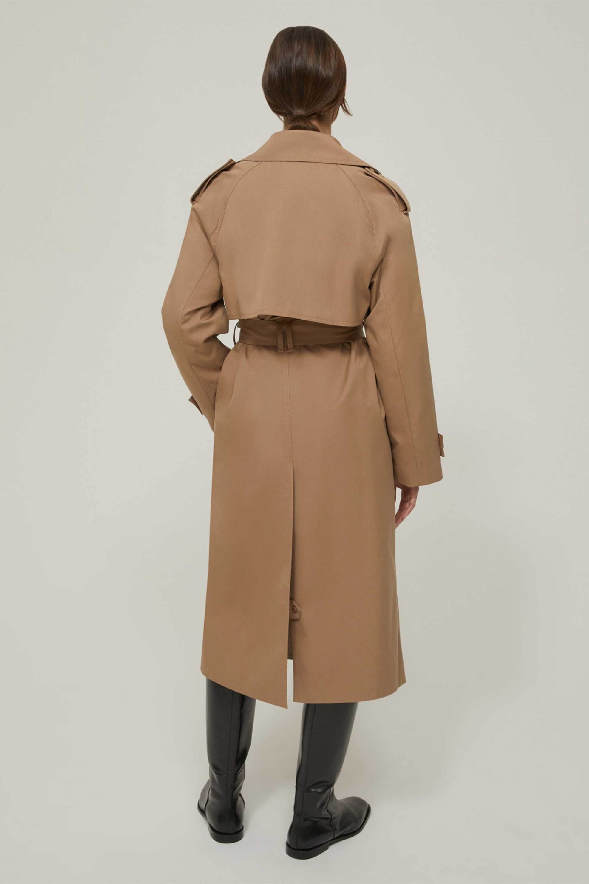 Pennyblack γυναικεία καπαρτίνα με ζώνη "Dedalo" - 2521026033200 Καμηλό φωτογραφία