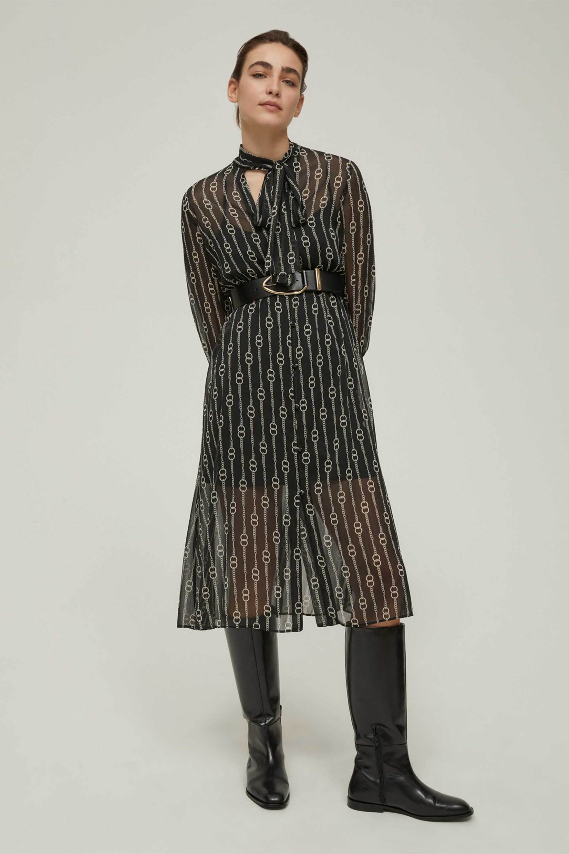 PENNYBLACK Pennyblack γυναικείo mini φόρεμα με print "Sgrondo" - 2521226053200 Μαύρο