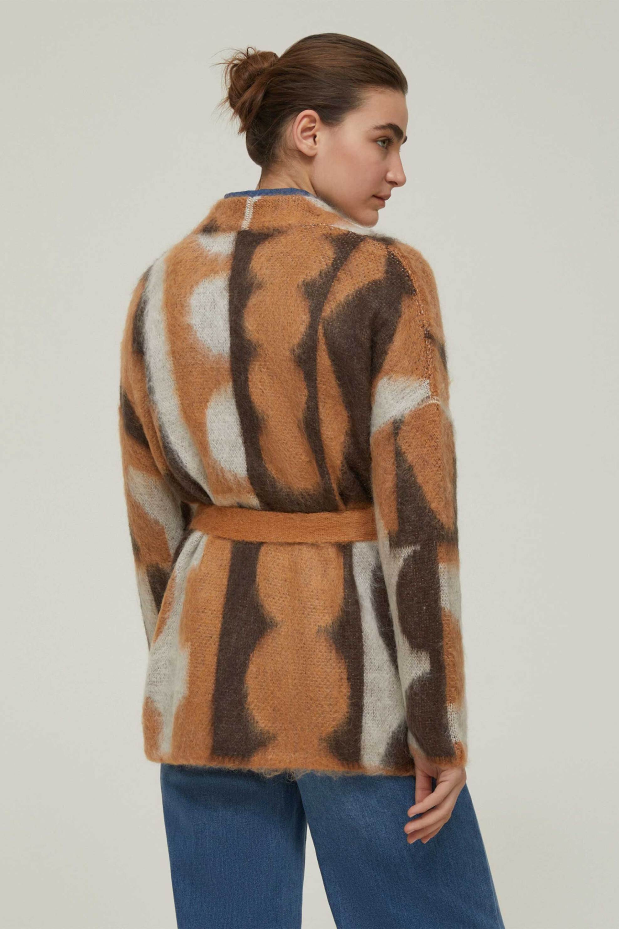 PENNYBLACK Pennyblack γυναικεία ζακέτα jacquard με mohair "Inserto" - 2521346103200 Μπεζ - 3