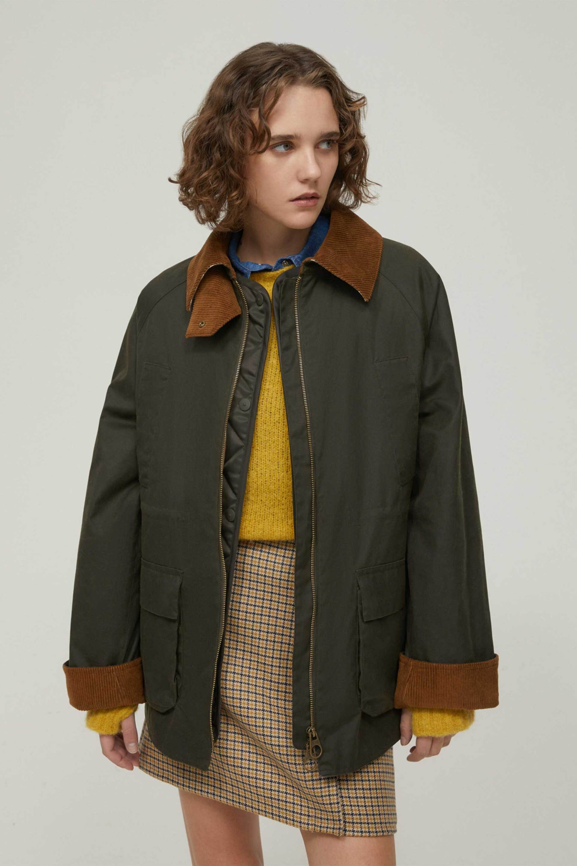 PENNYBLACK Pennyblack γυναικείο jacket κερωμένο "Ariccia" - 2521036013200 Χακί