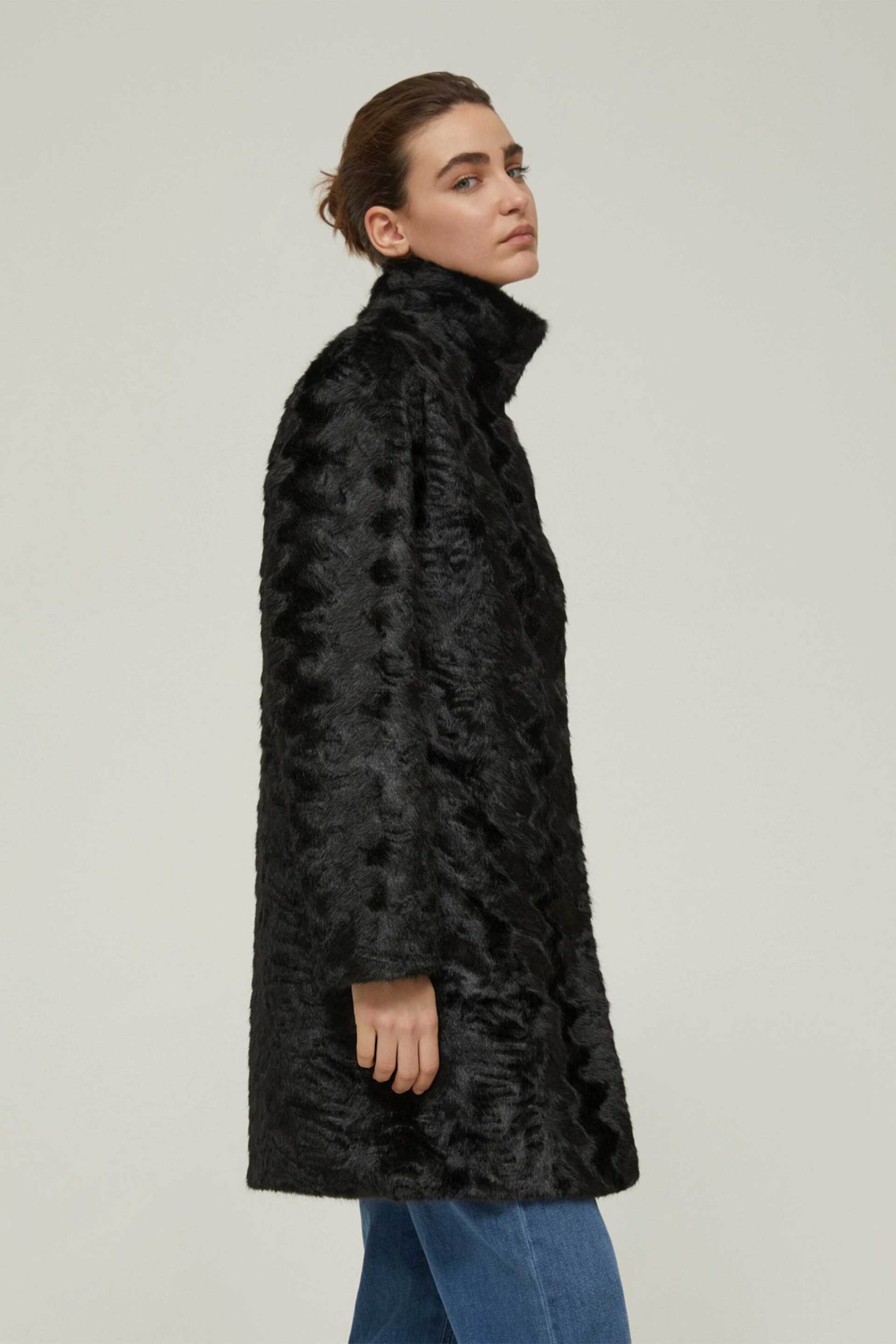 Pennyblack γυναικείo παλτό με faux γούνα "Alabama" - 2521456022200 Μαύρο φωτογραφία