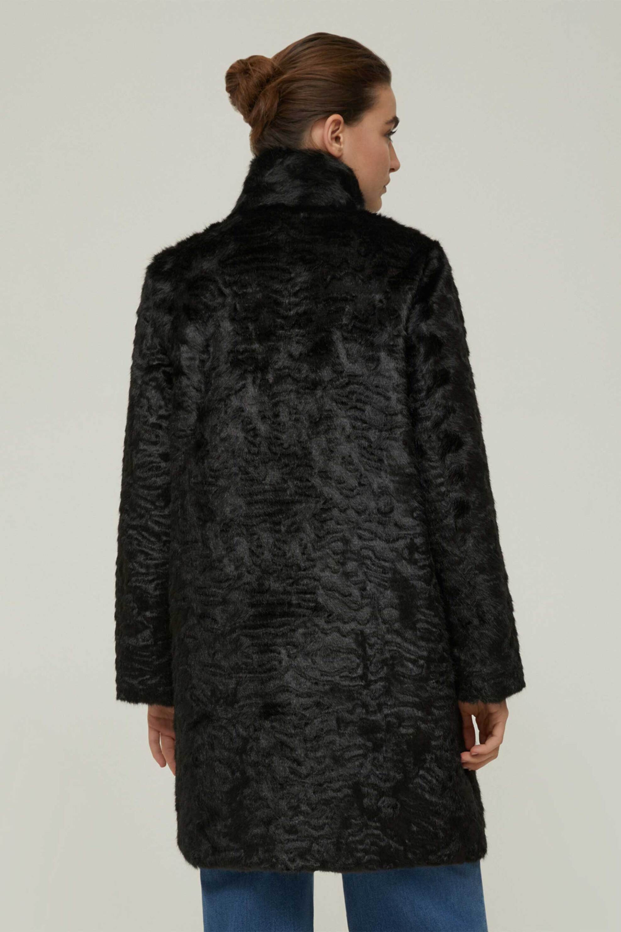 Pennyblack γυναικείo παλτό με faux γούνα "Alabama" - 2521456022200 Μαύρο φωτογραφία