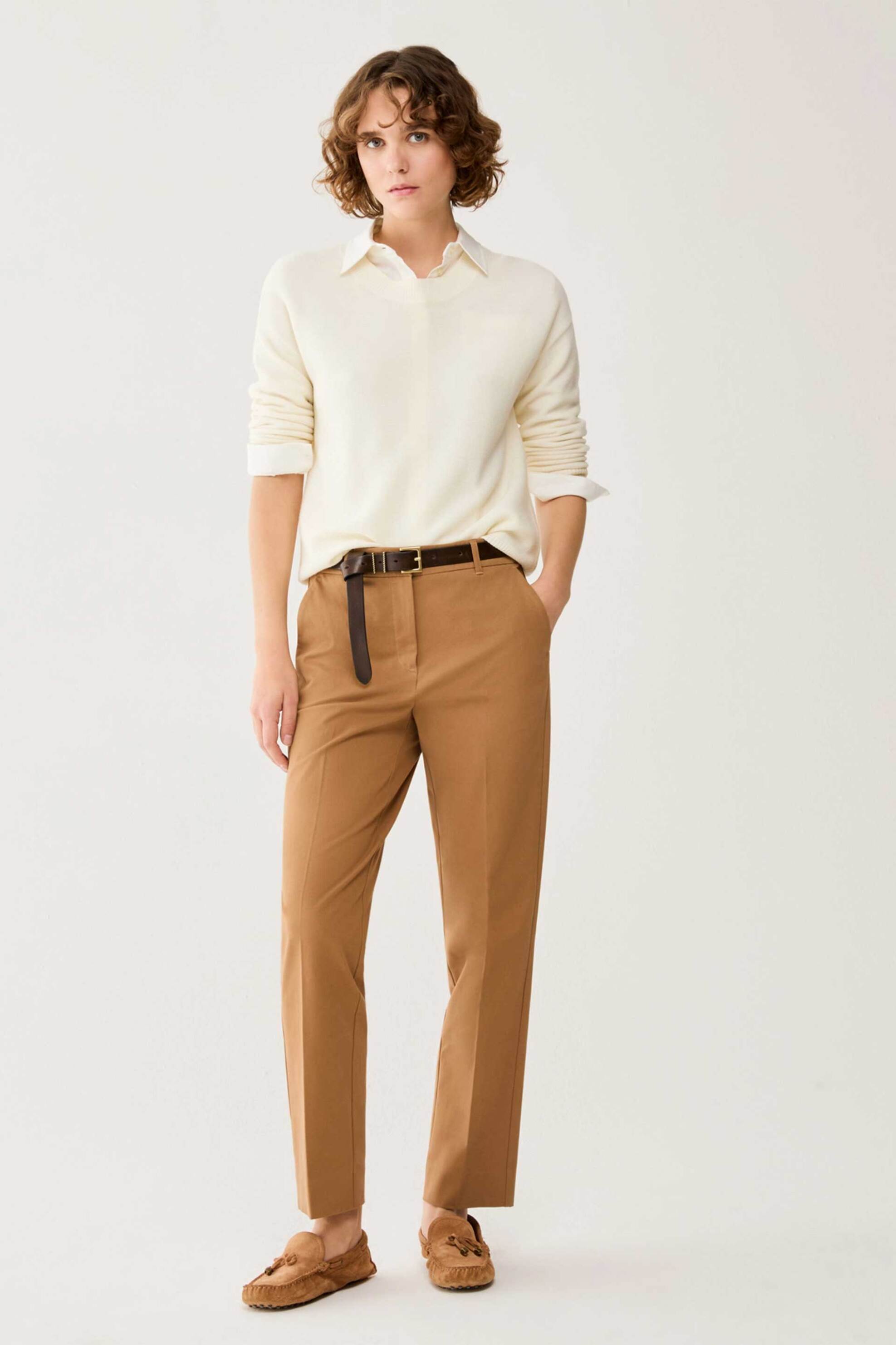 Pennyblack γυναικείο παντελόνι chinos Slim Fit "Pbbny" - 2611131053200 Καμηλό