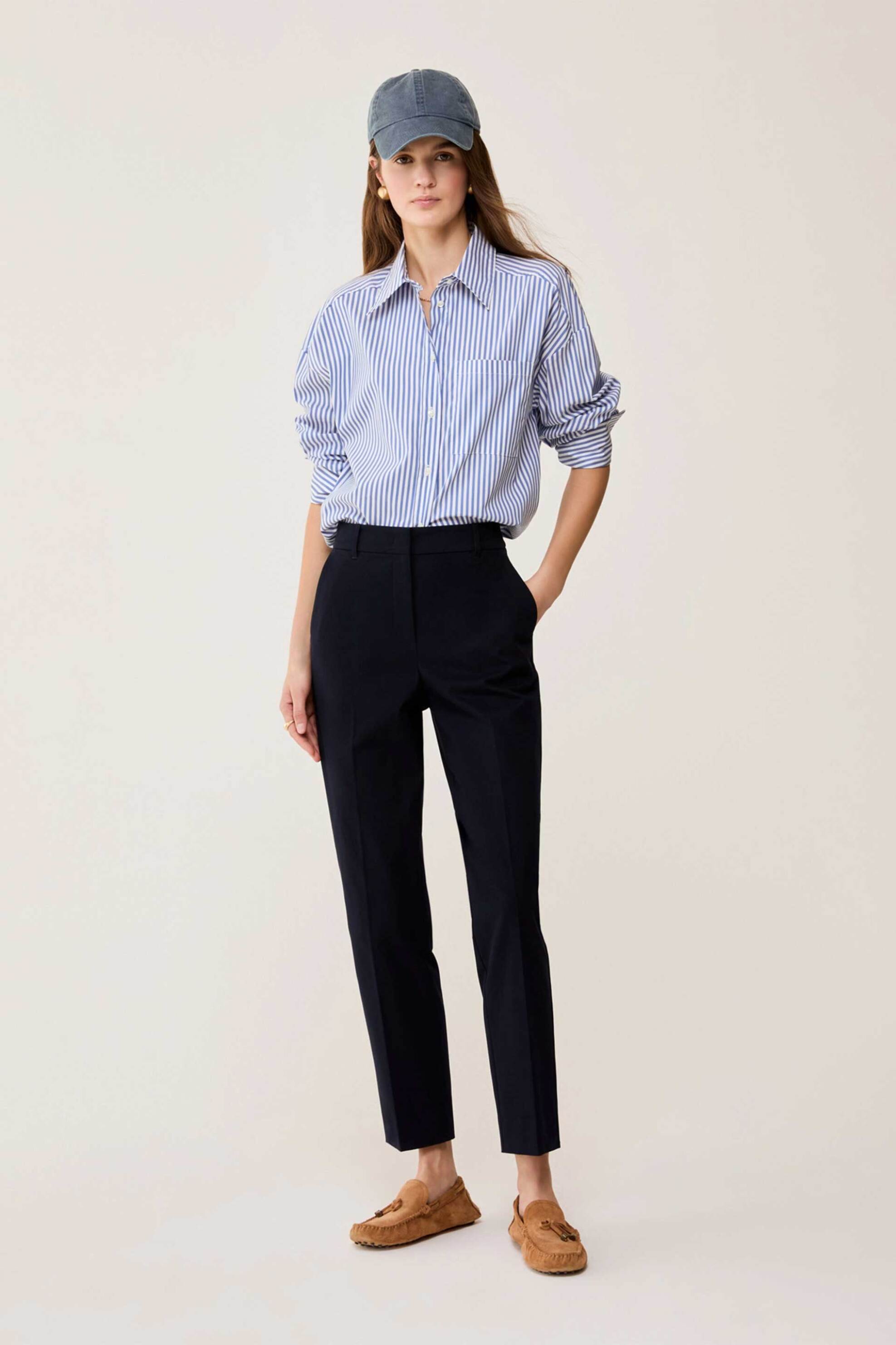 Pennyblack γυναικείο παντελόνι chinos Slim Fit "Pbbny" - 2611131053200 Μπλε Σκούρο