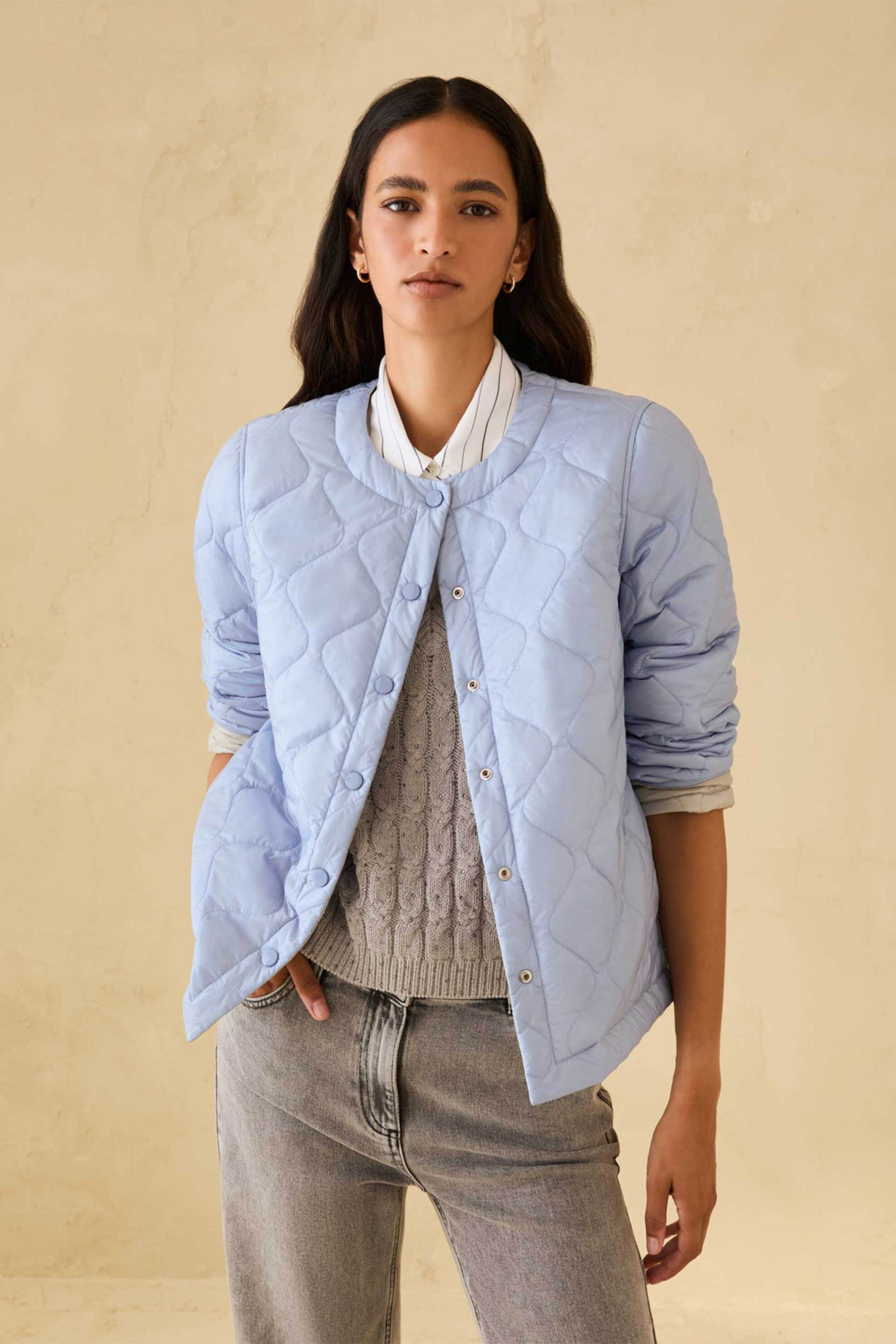 Pennyblack γυναικείο jacket καπιτονέ διπλής όψης "Pbbblasone" - 2611481013200 Γαλάζιο