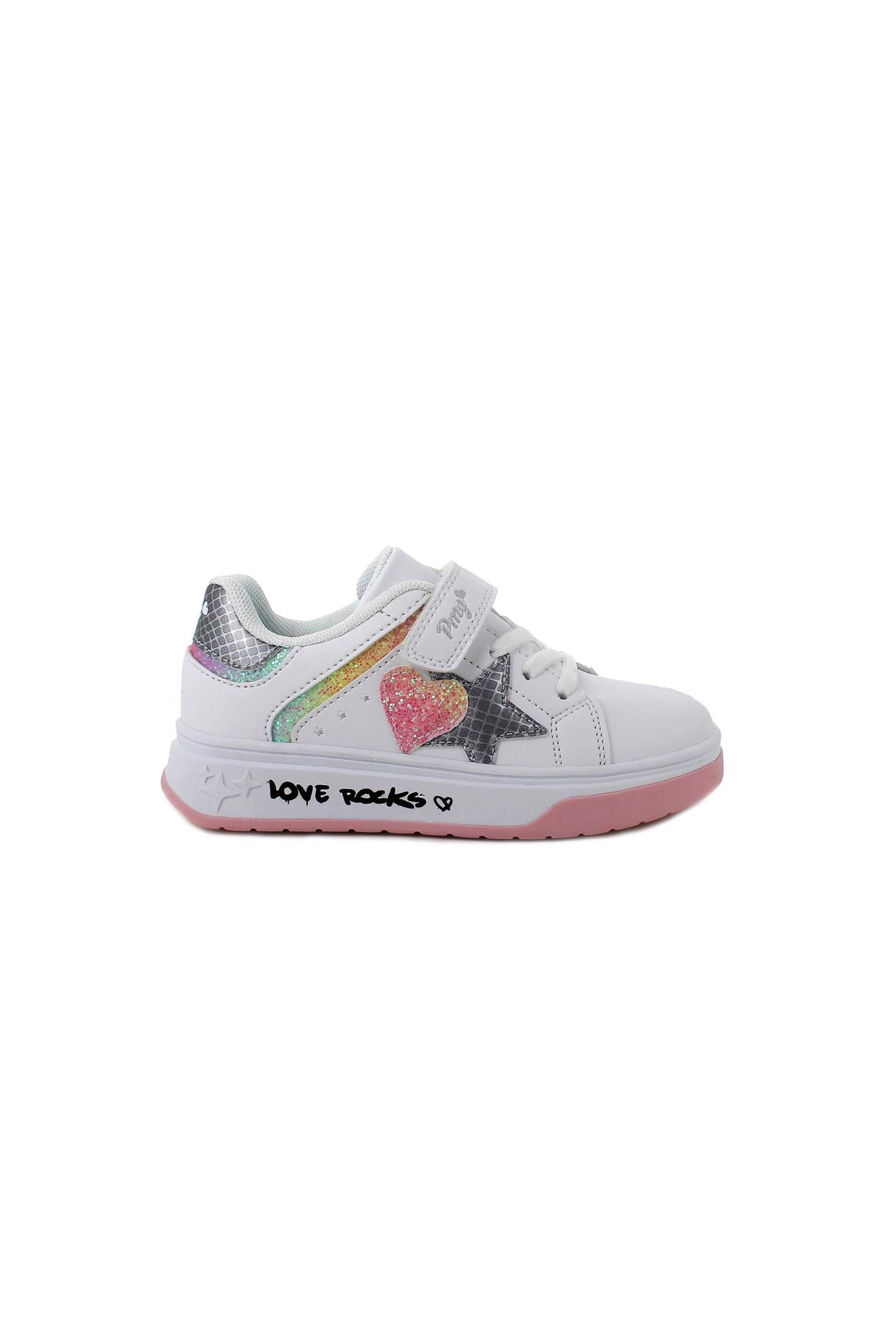 Primigi παιδικά sneakers με print "Love Rocks" (30-36) - 5959500 Λευκό