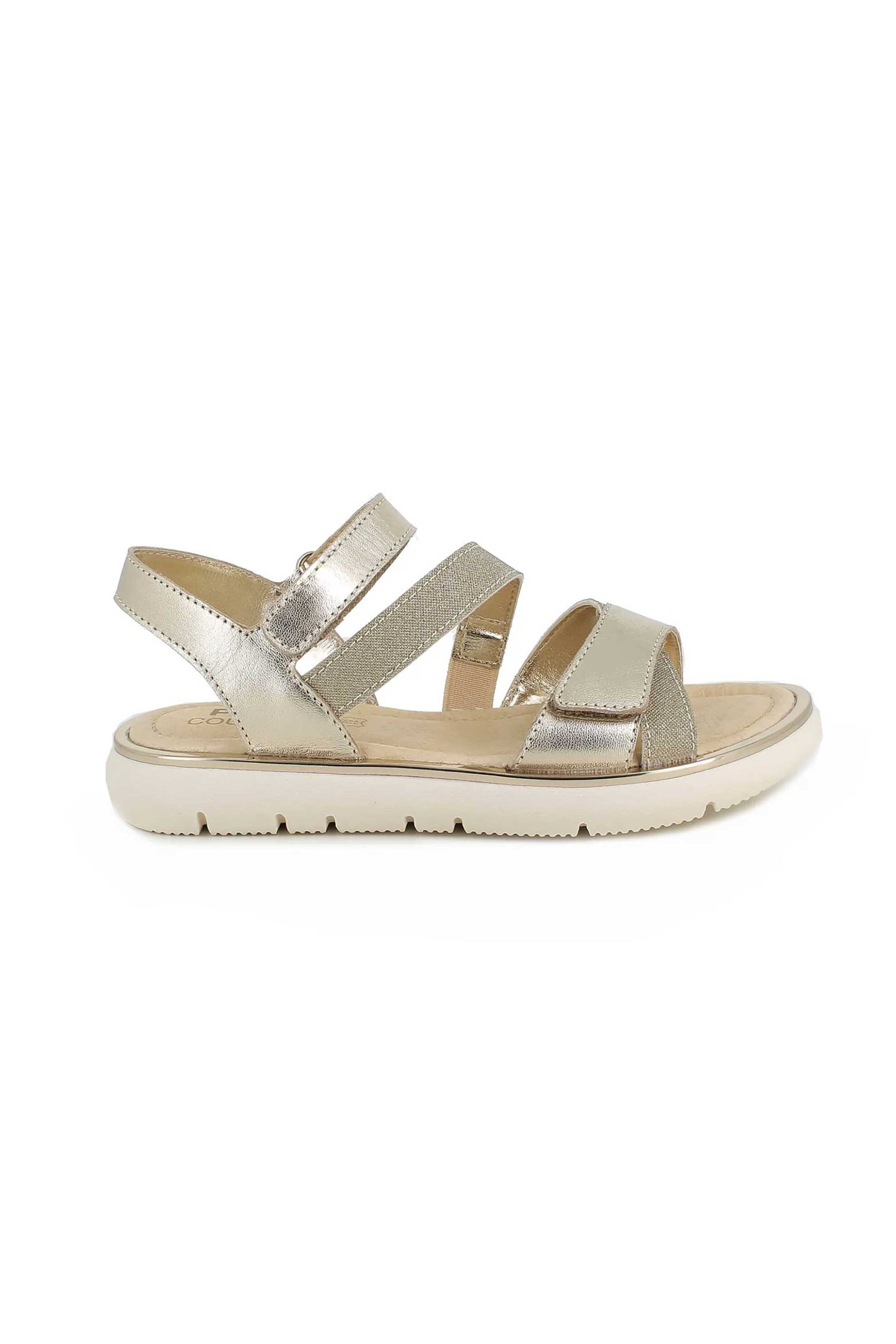 Primigi παιδικά δερμάτινα σανδάλια με διπλό velcro - 7936511-1 Χρυσό
