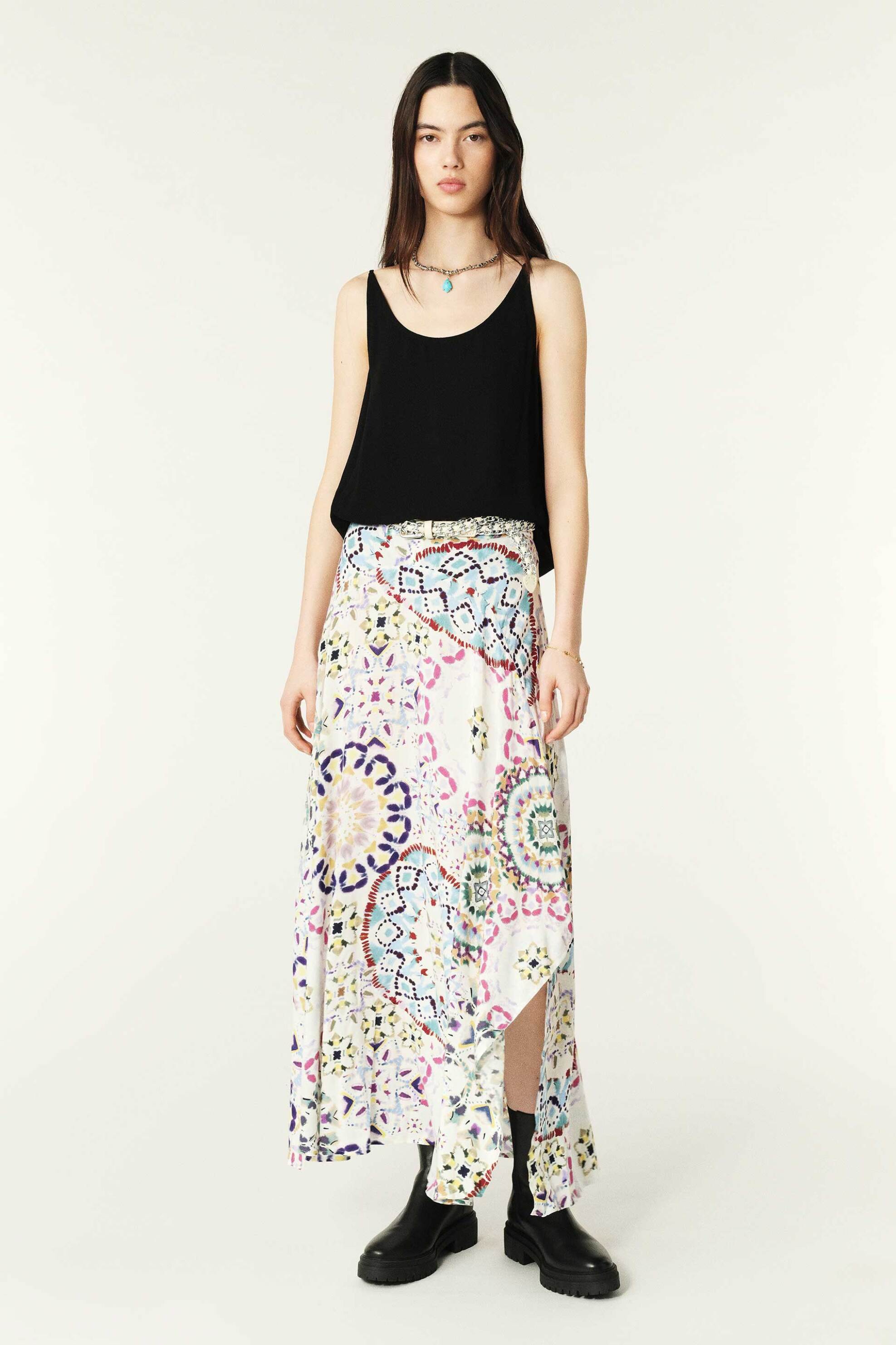  ba&sh γυναικεία maxi φούστα με all-over print 