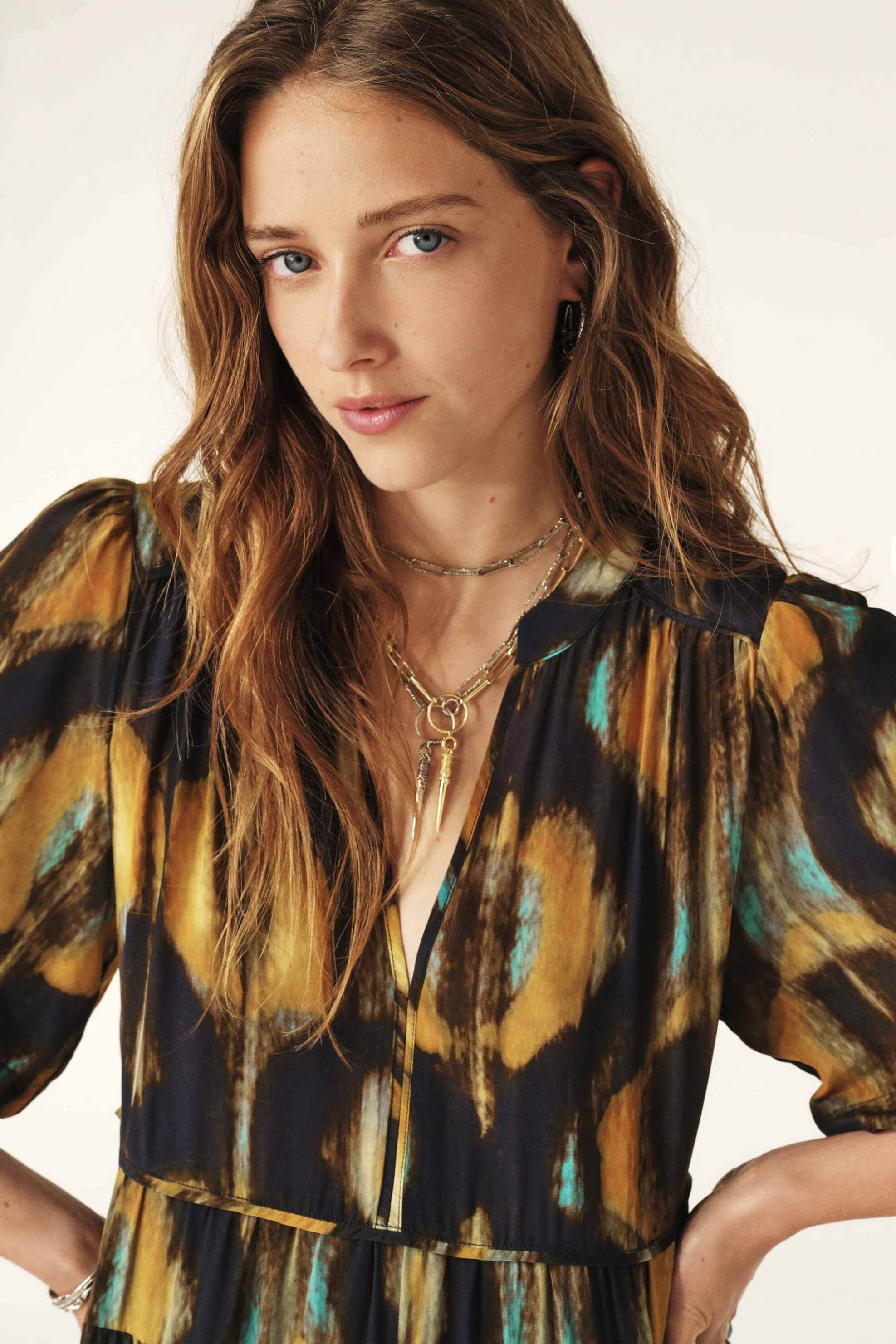 ba&sh γυναικείο mini φόρεμα με all-over πολύχρωμα patterns "Tibyle" - 1H24TIBY Πολύχρωμο φωτογραφία