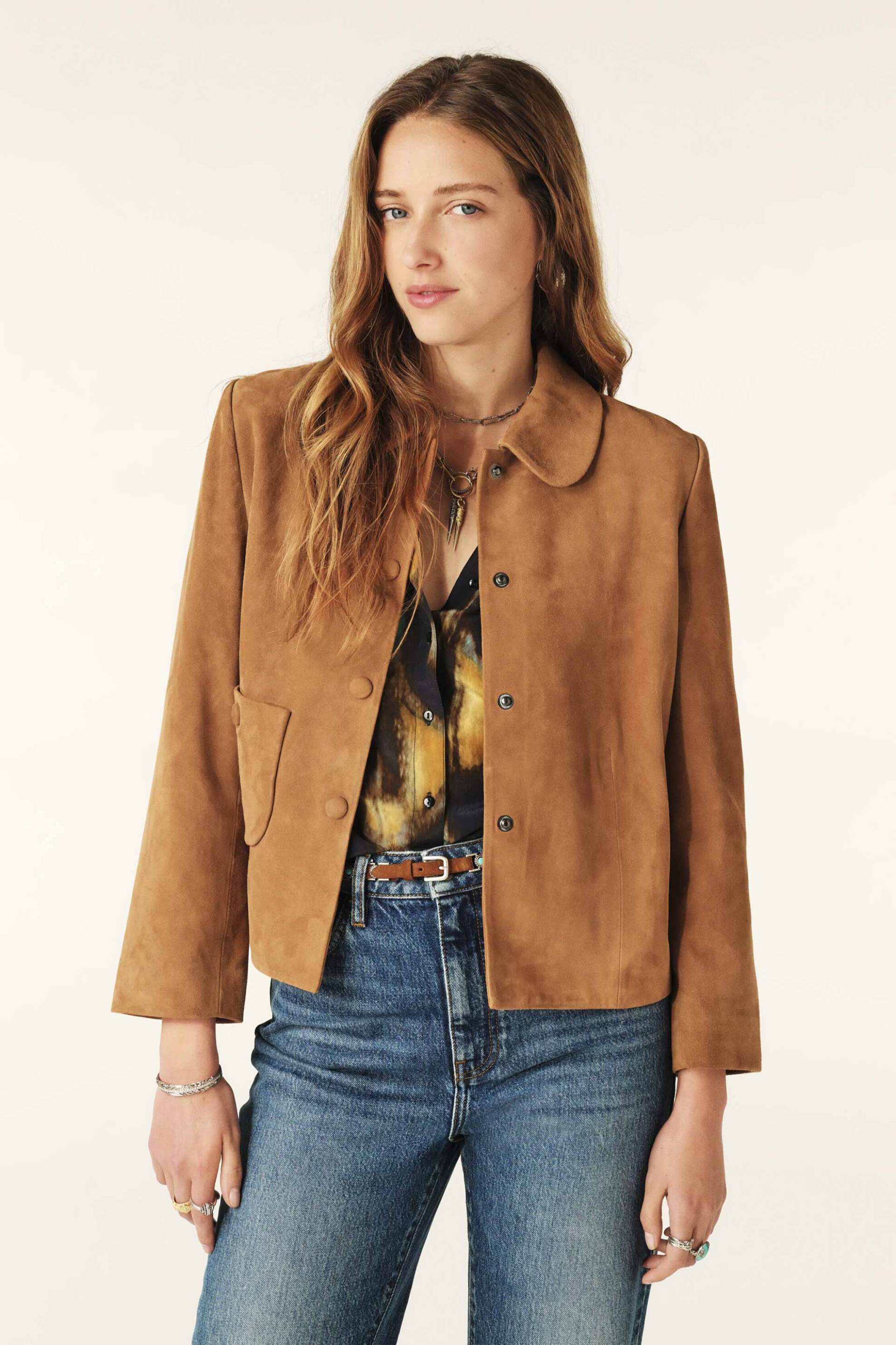 BA&SH ba&sh γυναικείο suede jacket "Milas" - 1H24MILA Ταμπά
