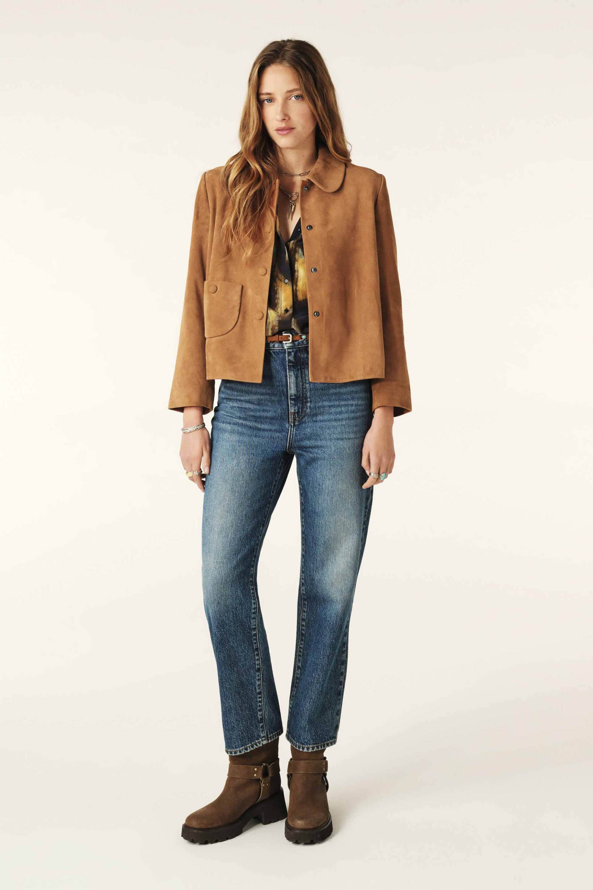 ba&sh γυναικείο suede jacket "Milas" - 1H24MILA Ταμπά φωτογραφία