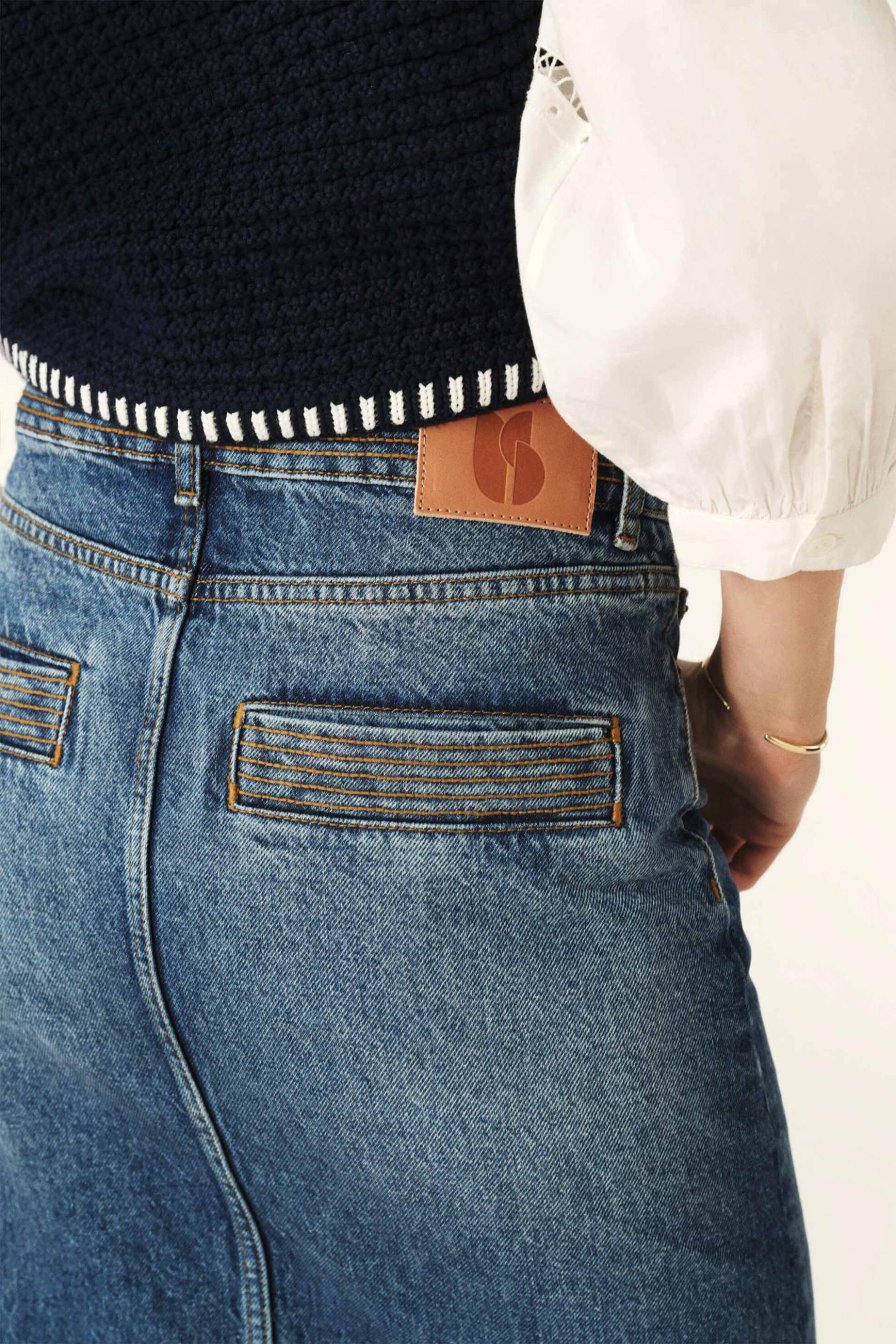 ba&sh γυναικεία midi denim φούστα "Math" - 1H24MATH Denim Blue φωτογραφία